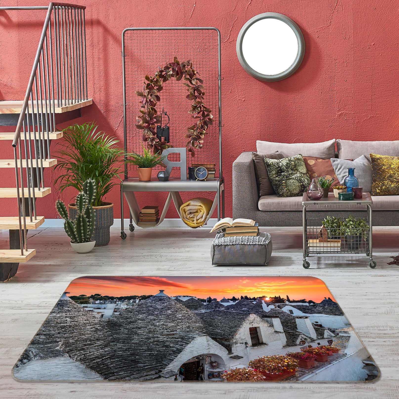3D Sunset City 1159 Marco Carmassi Rug Non Slip Rug Mat