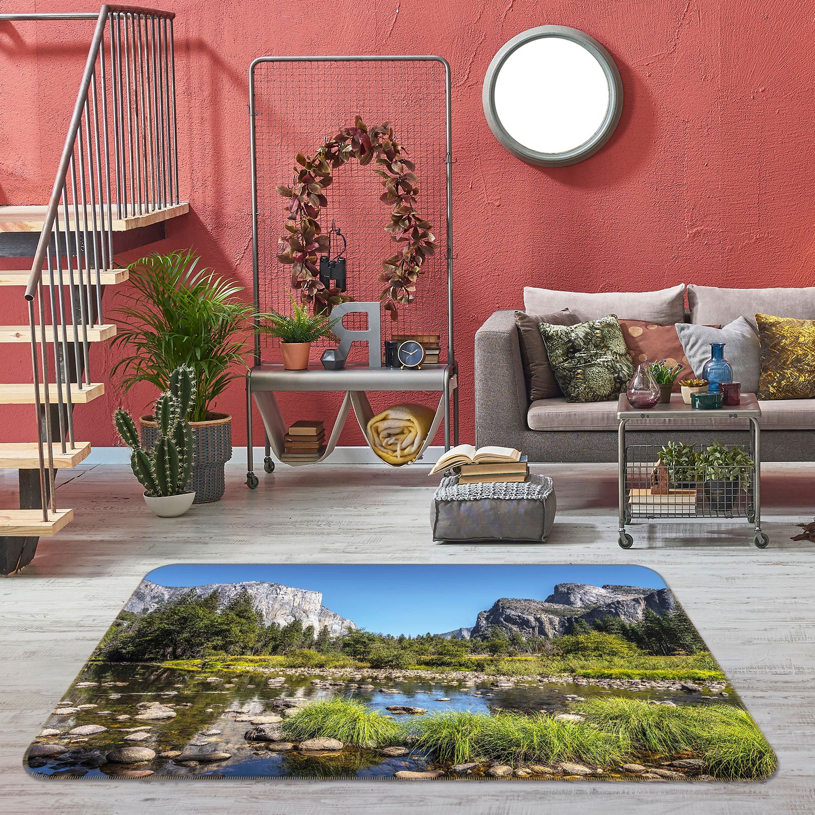 3D Green Park 1176 Marco Carmassi Rug Non Slip Rug Mat