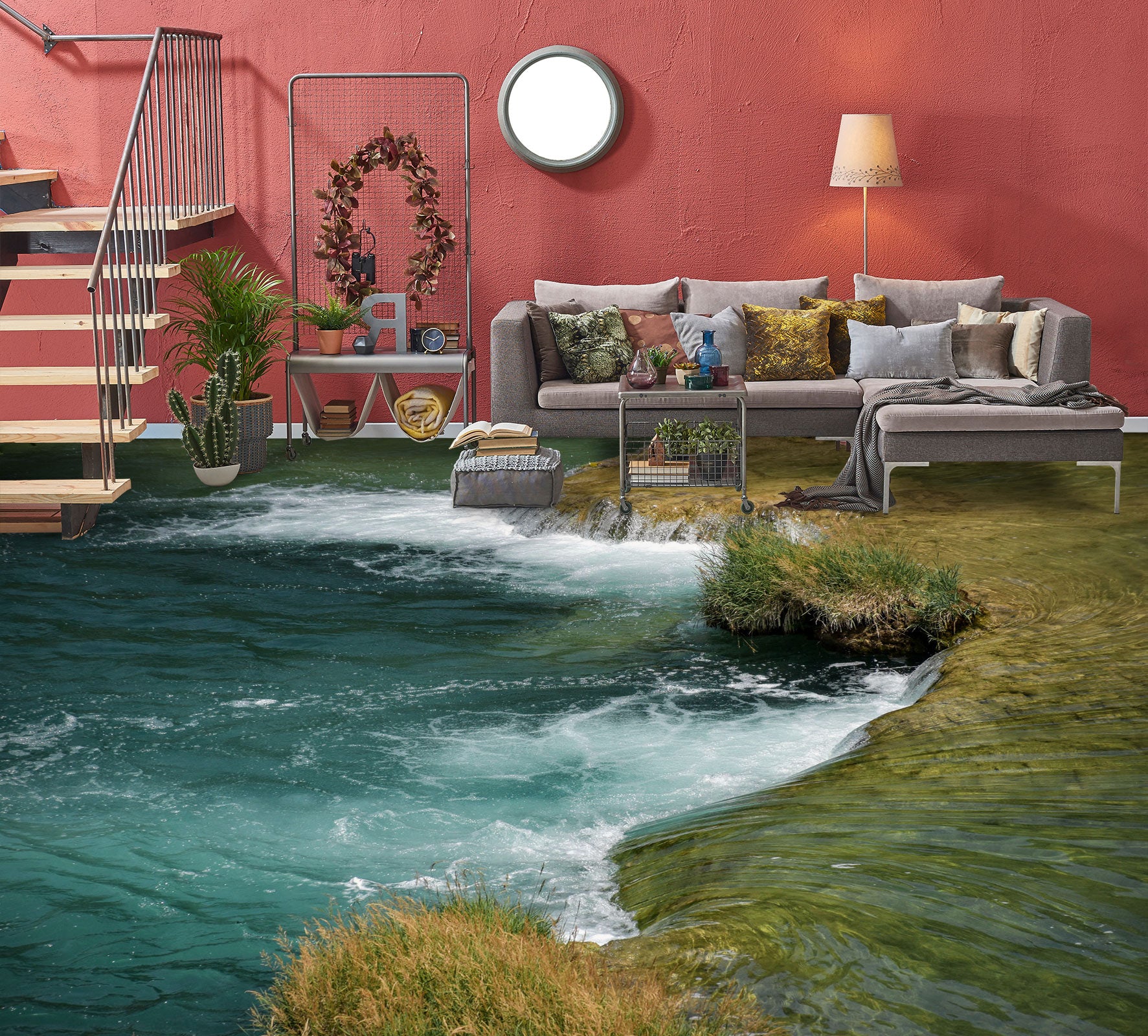 3D Dark Sea View 1051 Floor Mural Wallpaper Murals Self-Adhesive Removable Print Epoxy