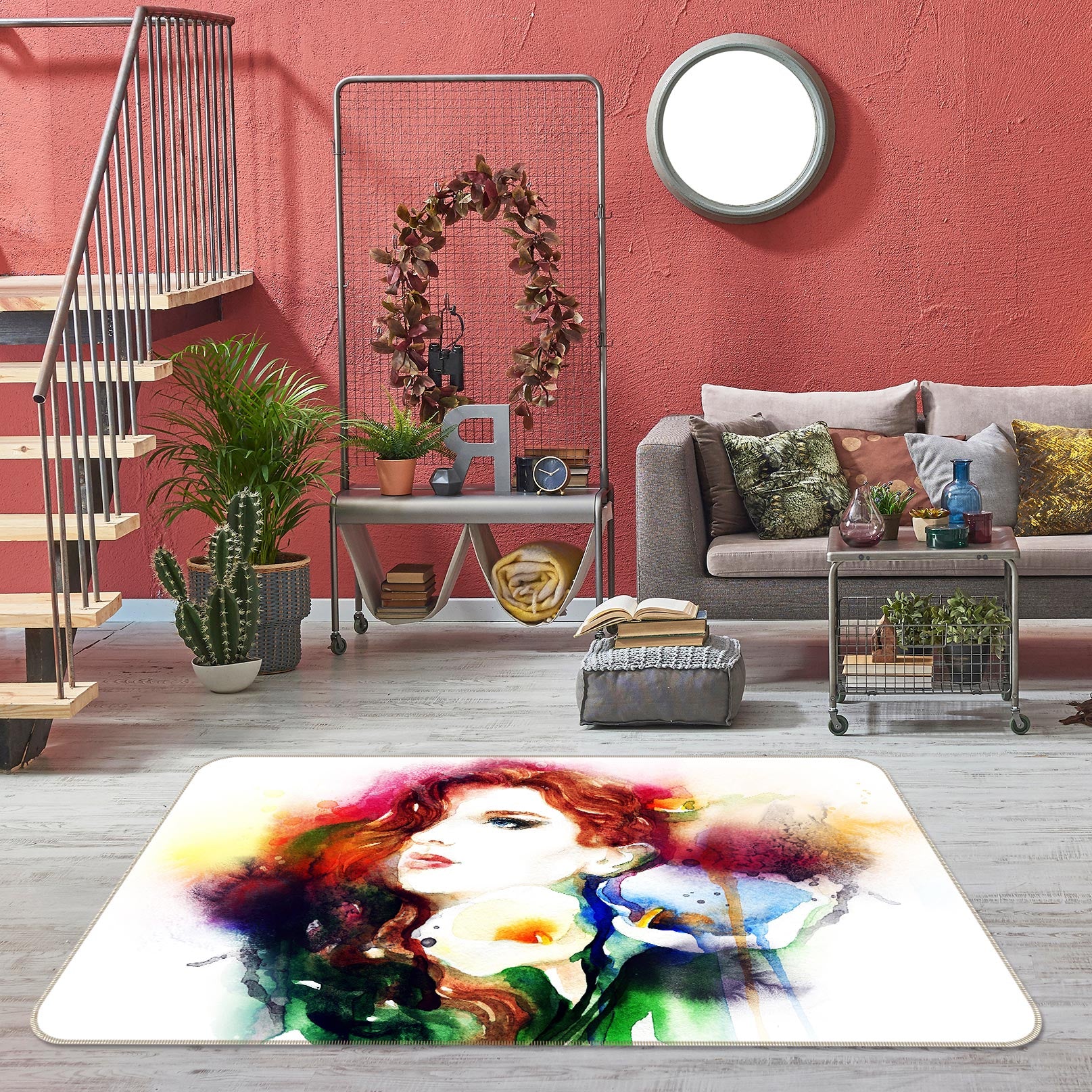 3D Model Lily 1010 Non Slip Rug Mat