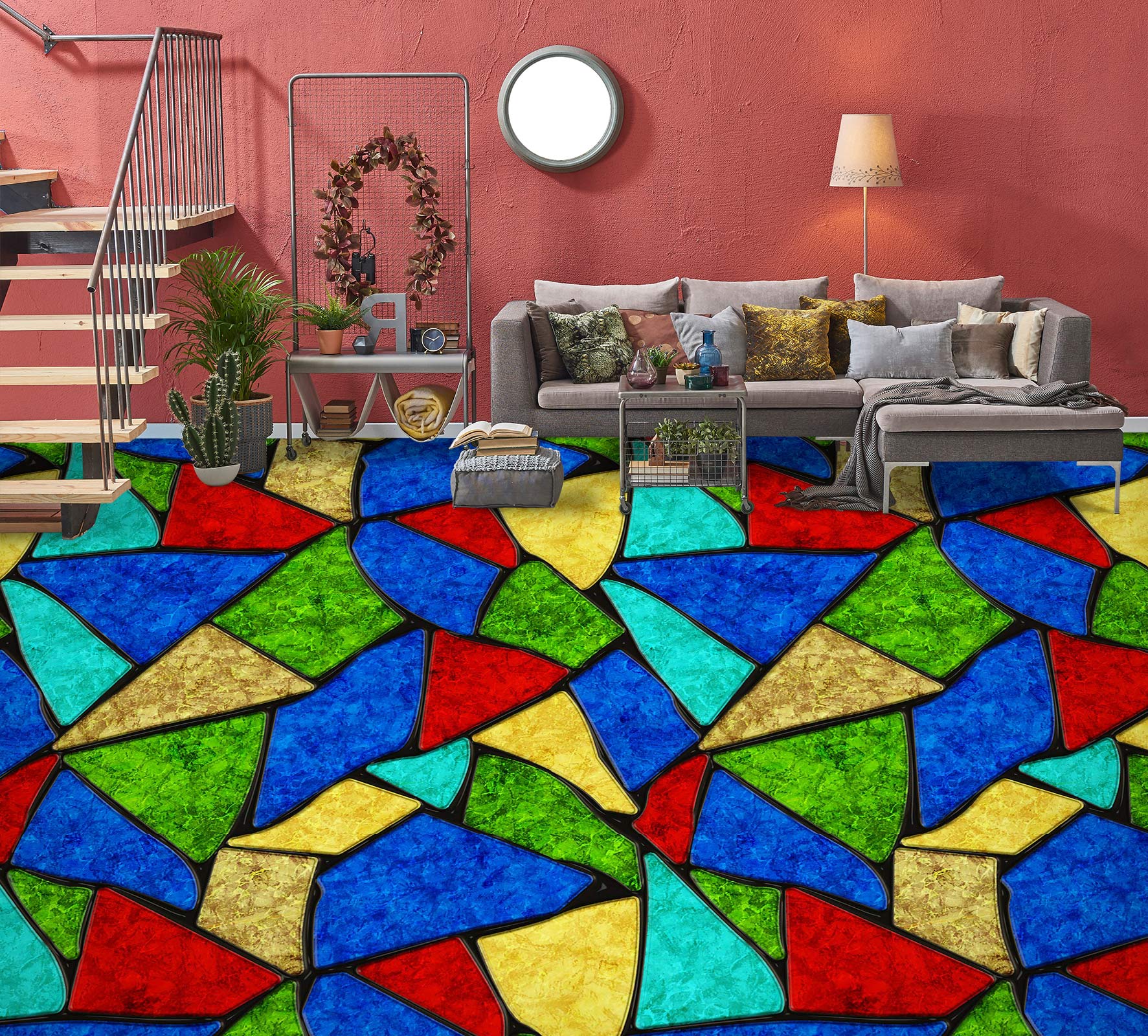 3D Classical Rich Colors 1367 Floor Mural Wallpaper Murals Self-Adhesive Removable Print Epoxy