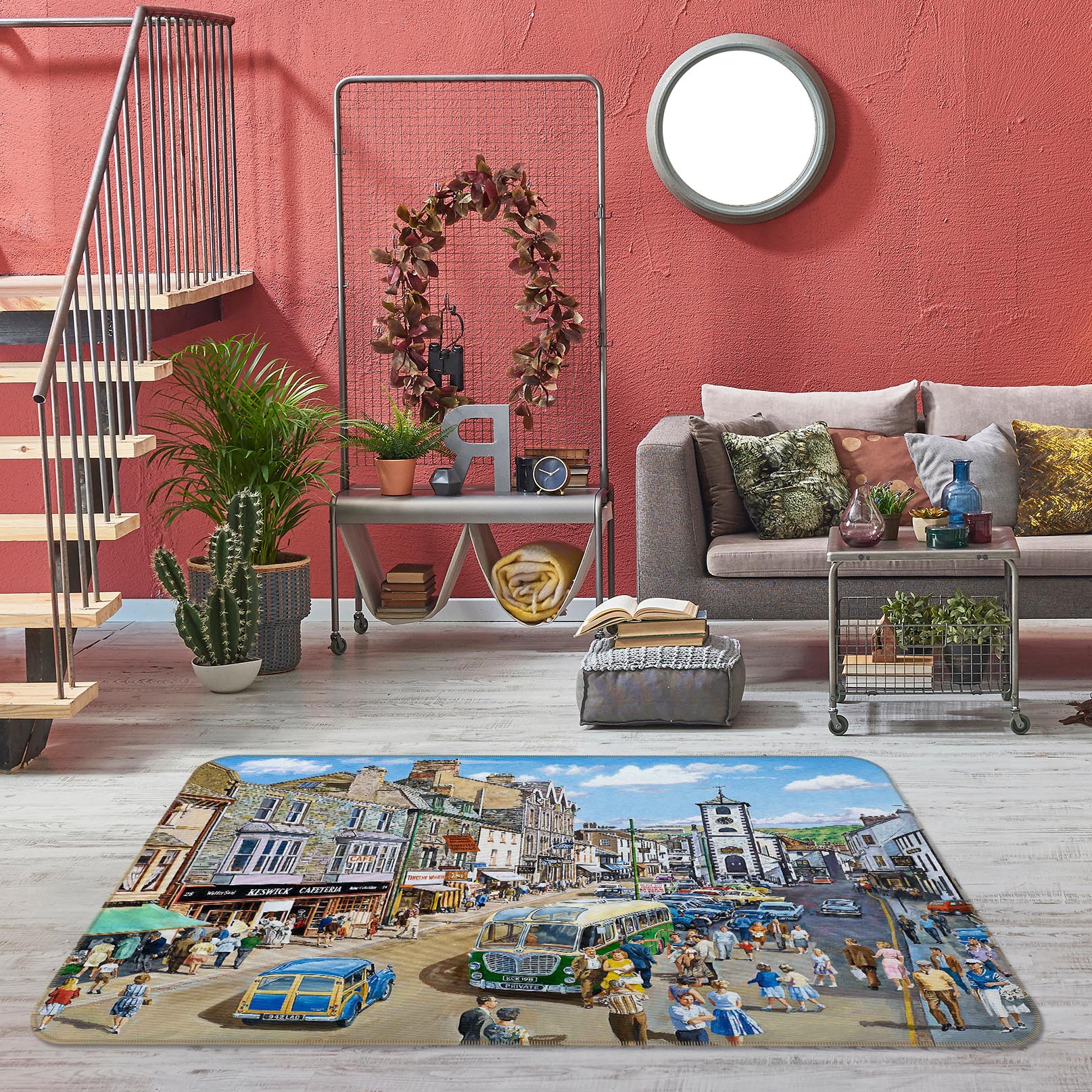 3D Keswick Cumbria1083 Trevor Mitchell Rug Non Slip Rug Mat