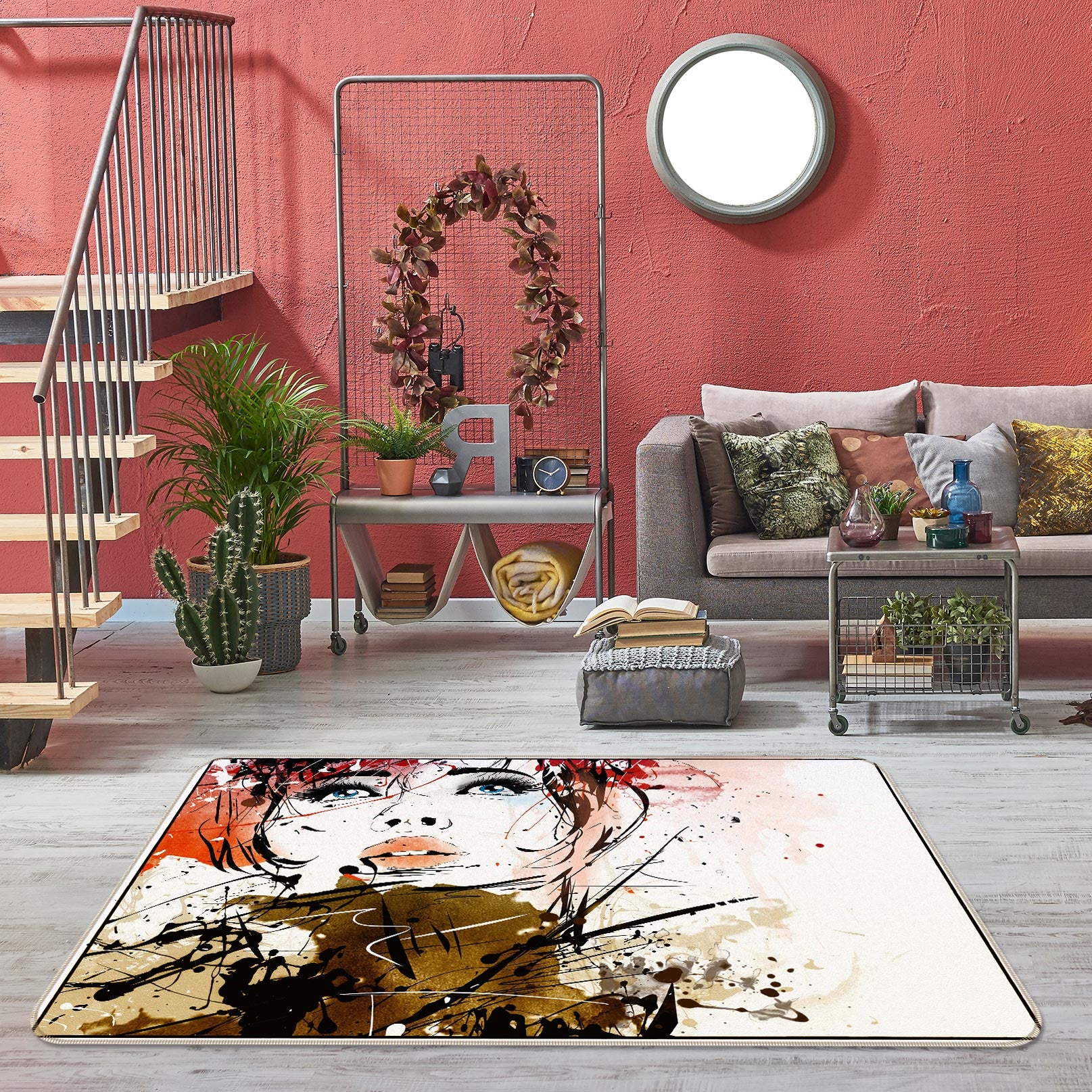 3D Cute Model 1042 Non Slip Rug Mat