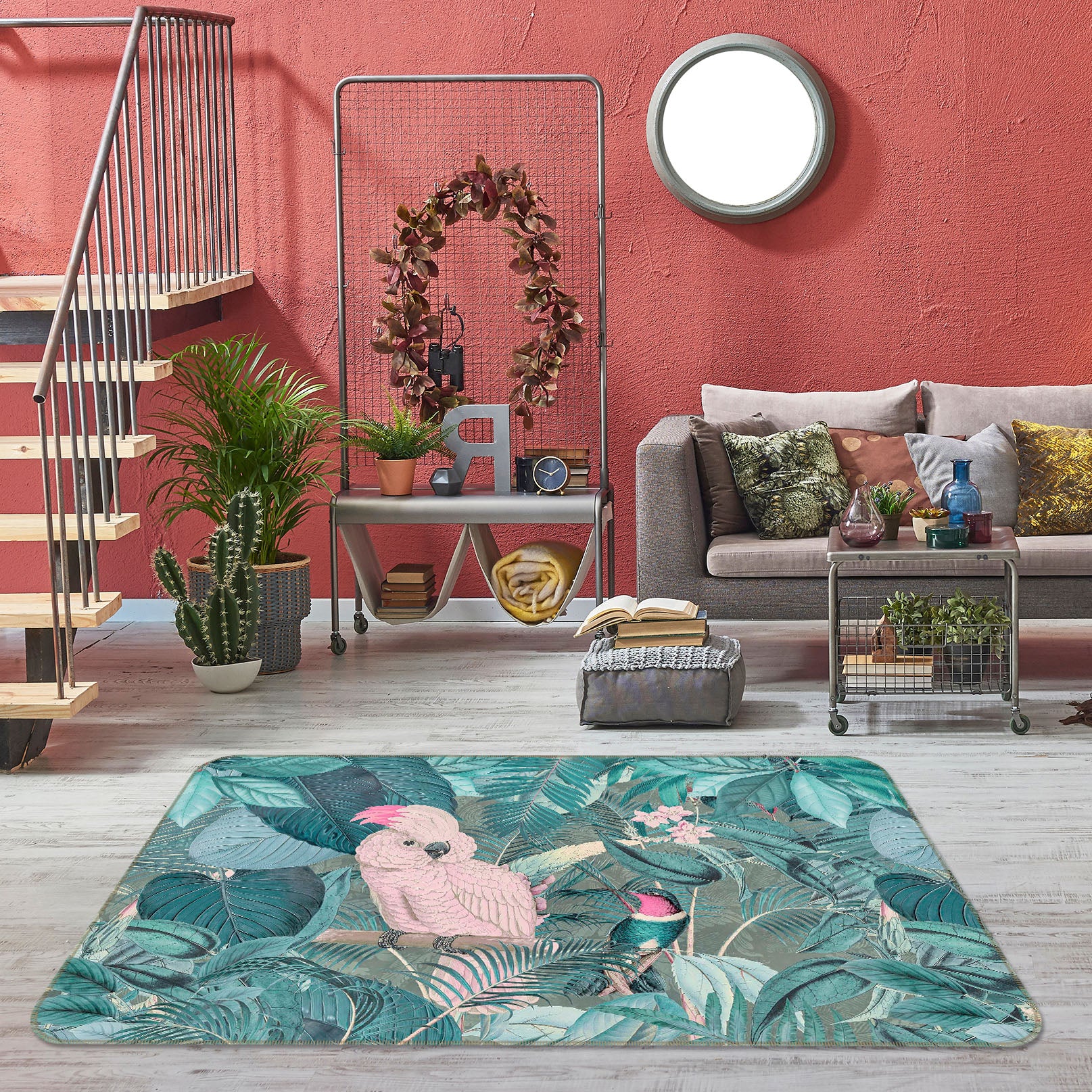 3D Jungle Friends 1027 Andrea haase Rug Non Slip Rug Mat