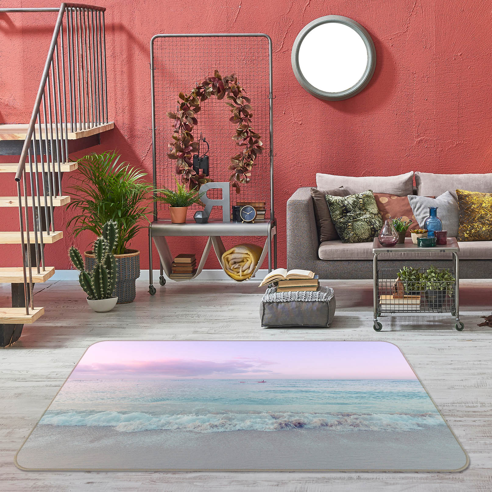 3D Sea Sky 1007 Noirblanc777 Rug Non Slip Rug Mat