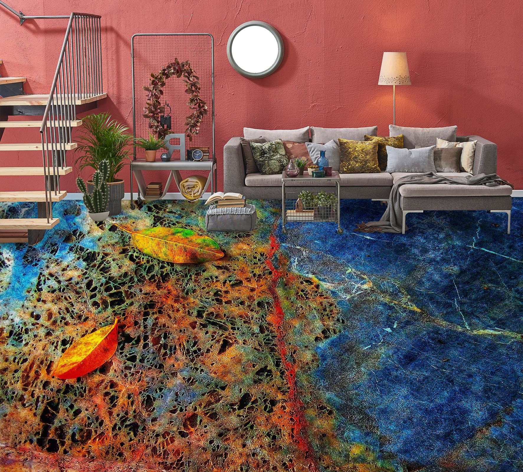 3D Fallen Leaves 112 Floor Mural Wallpaper Murals Rug & Mat Print Epoxy waterproof bath floor