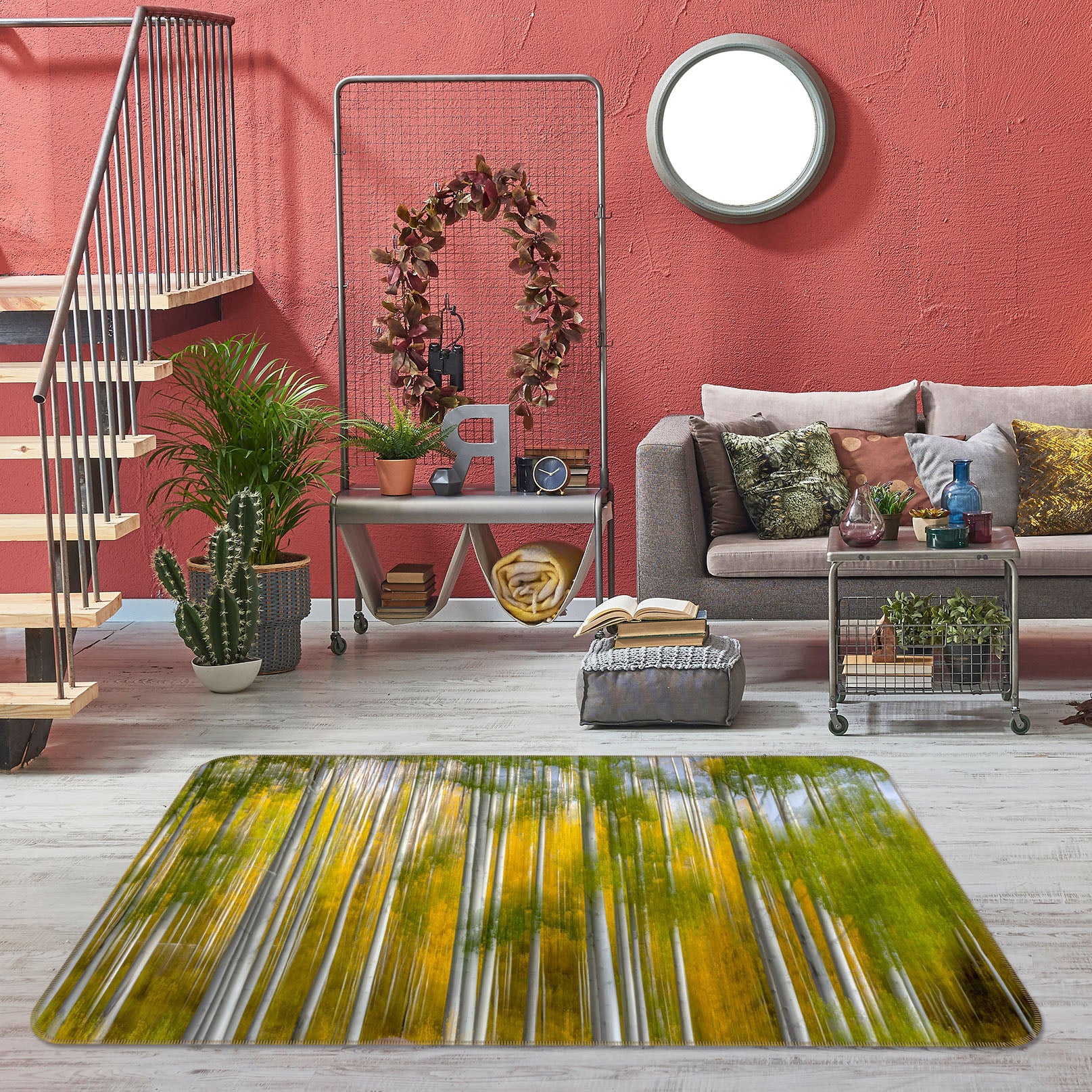 3D Autumn Forest 1160 Marco Carmassi Rug Non Slip Rug Mat