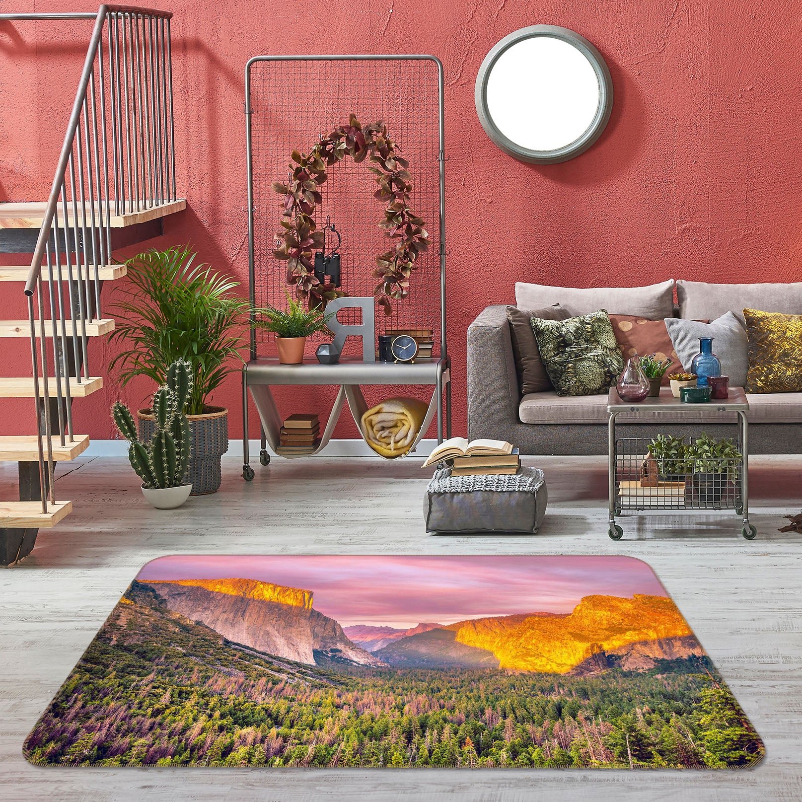 3D Green Forest 1175 Marco Carmassi Rug Non Slip Rug Mat