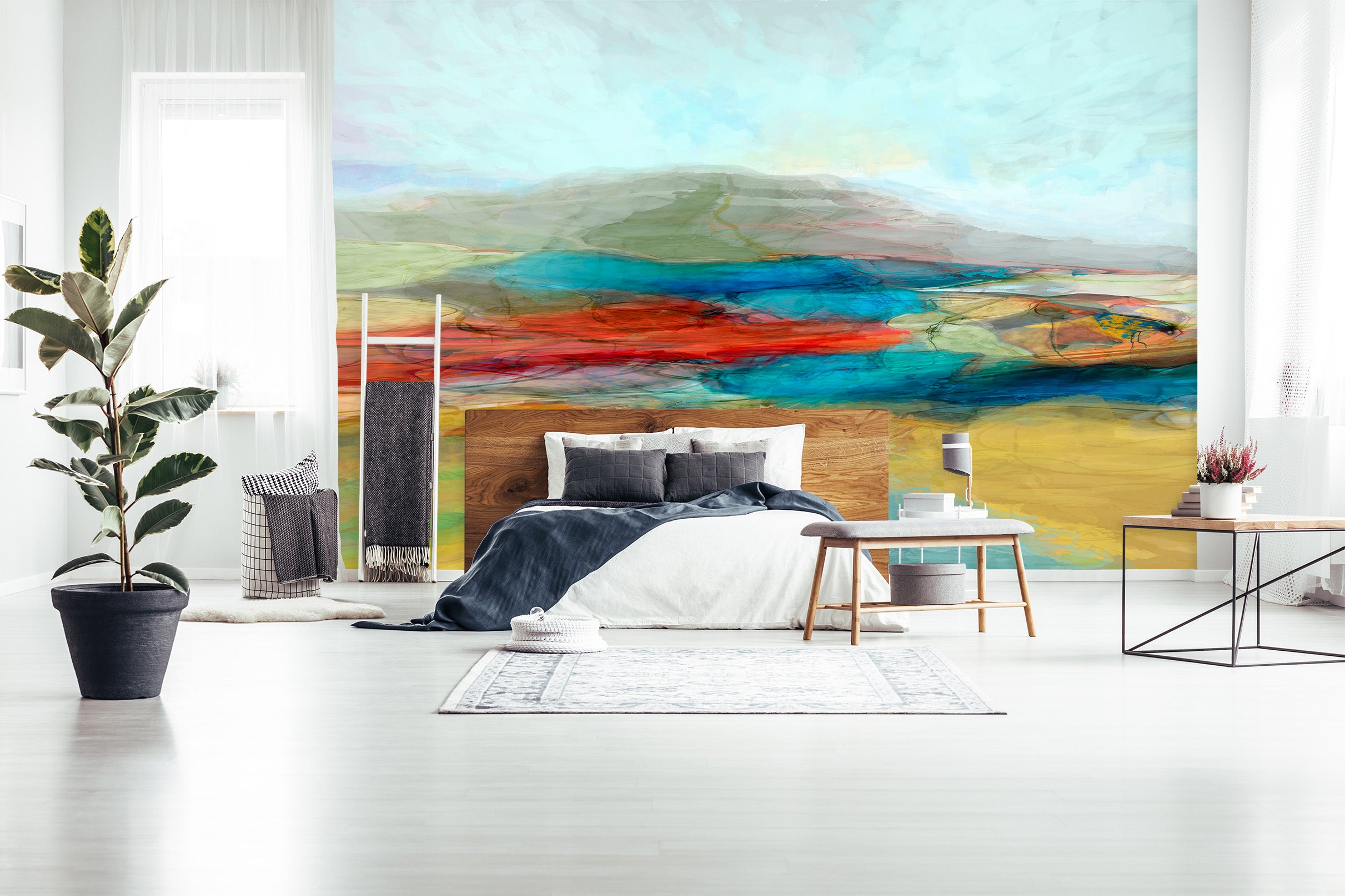 3D Colored Lake 1548 Michael Tienhaara Wall Mural Wall Murals