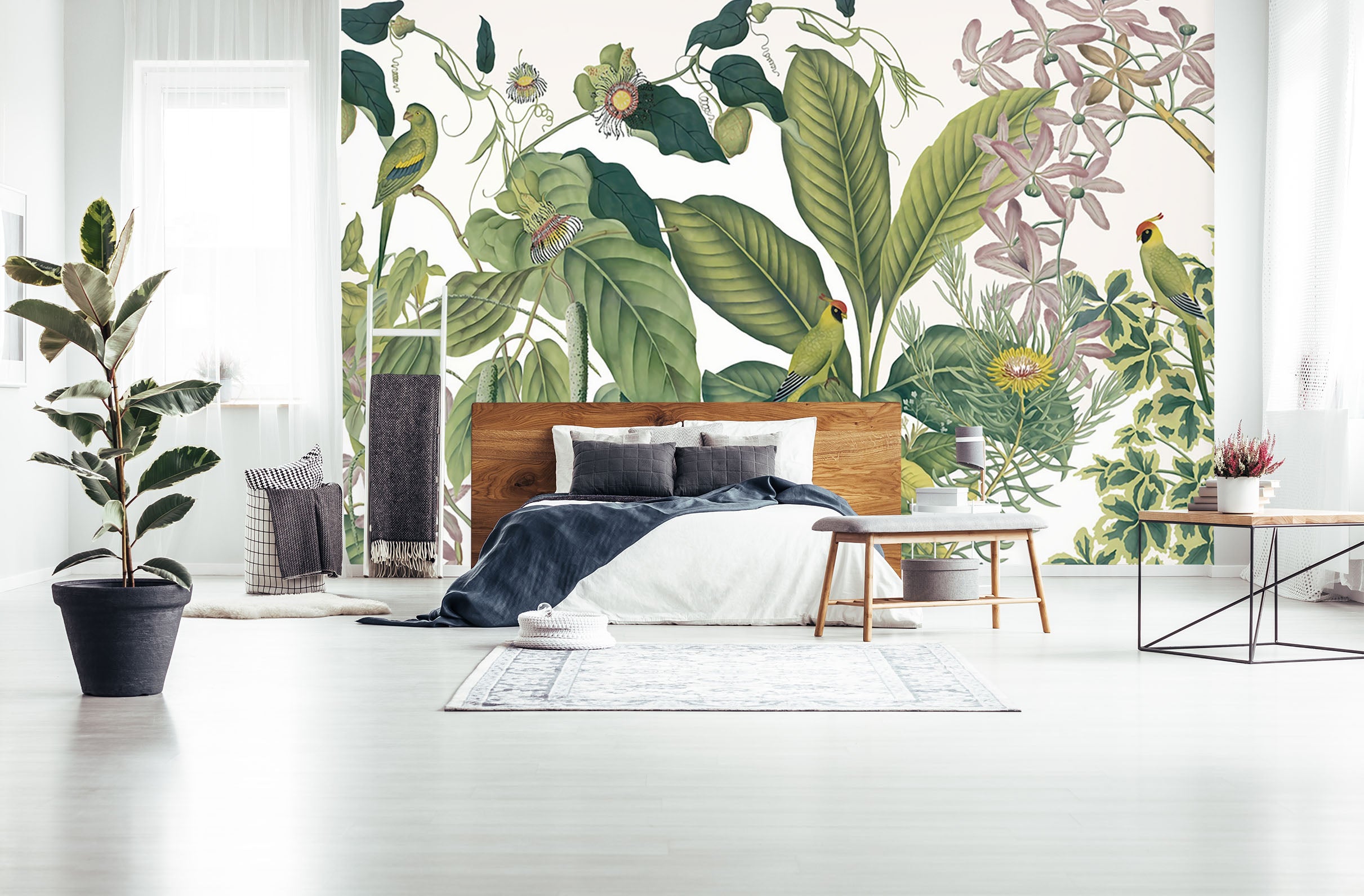 3D Parrot Grapes 1530 Wall Murals