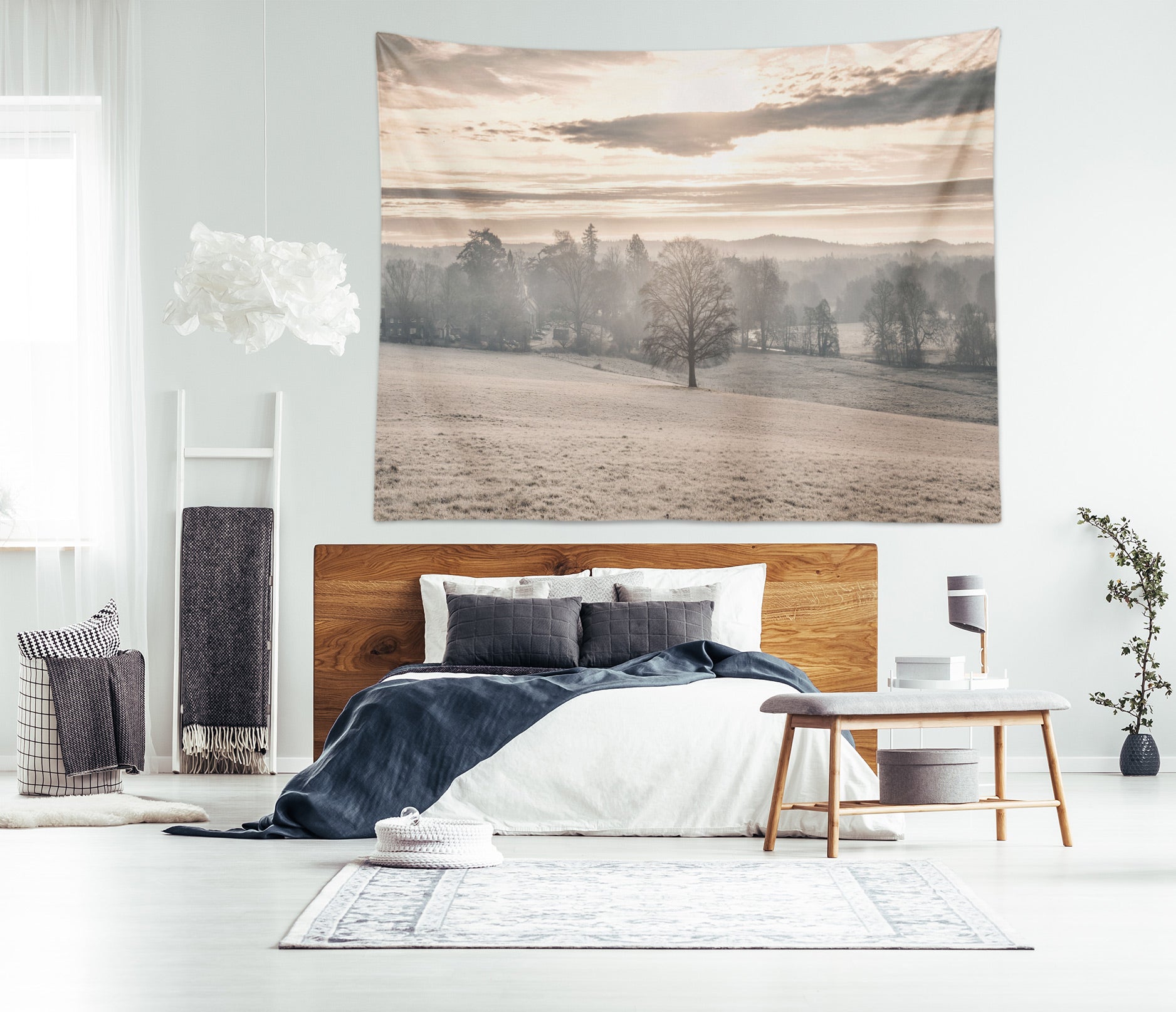 3D Hillside Lawn Trees 116162 Assaf Frank Tapestry Hanging Cloth Hang