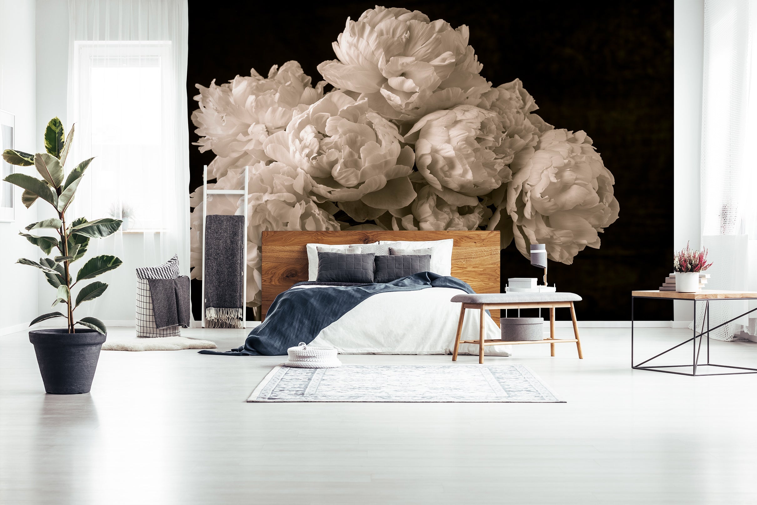 3D Gray Flower 6224 Assaf Frank Wall Mural Wall Murals