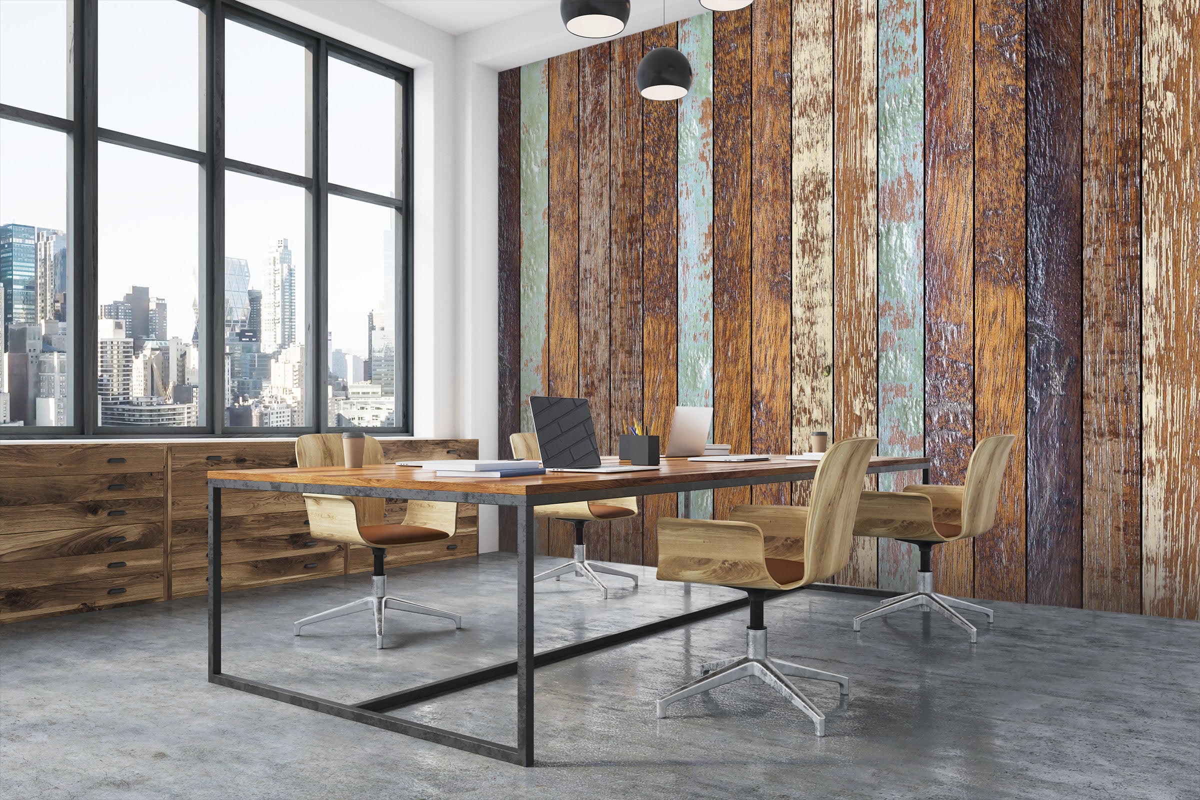 3D Wooden Wall 071 Wall Murals