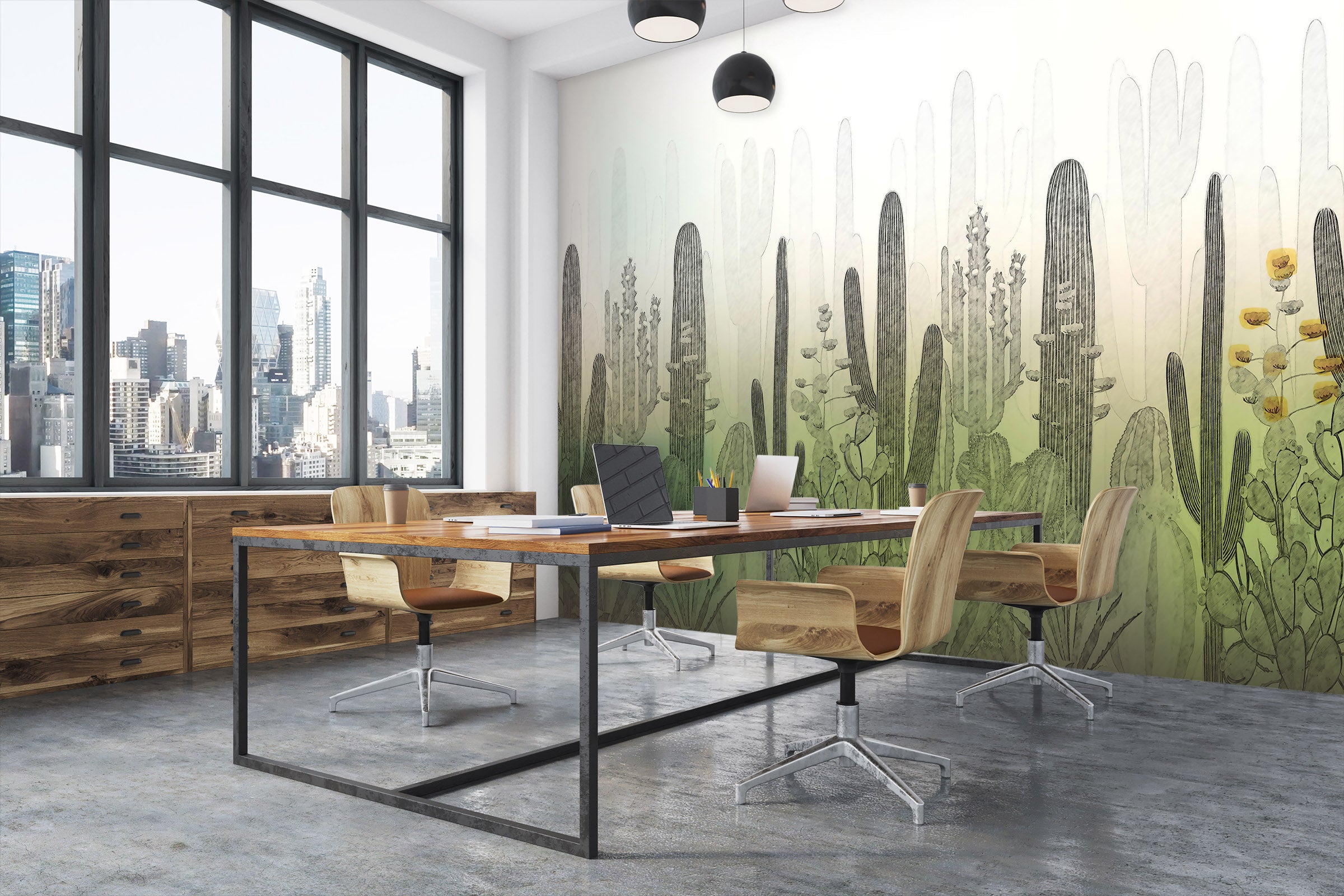 3D Graffiti Cactus 1554 Wall Murals