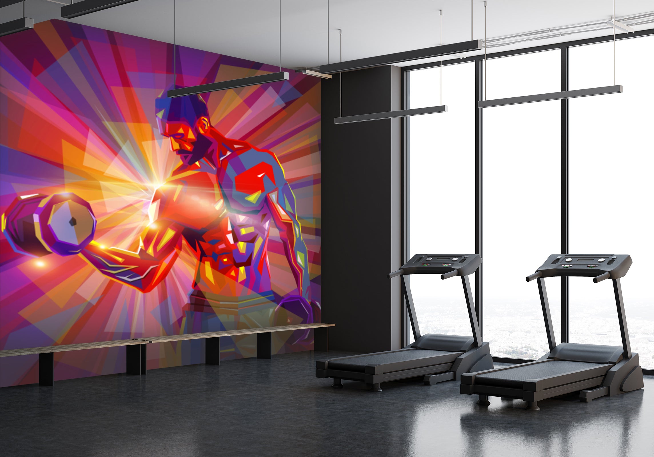 3D Boxing Warriors 246 Wall Murals
