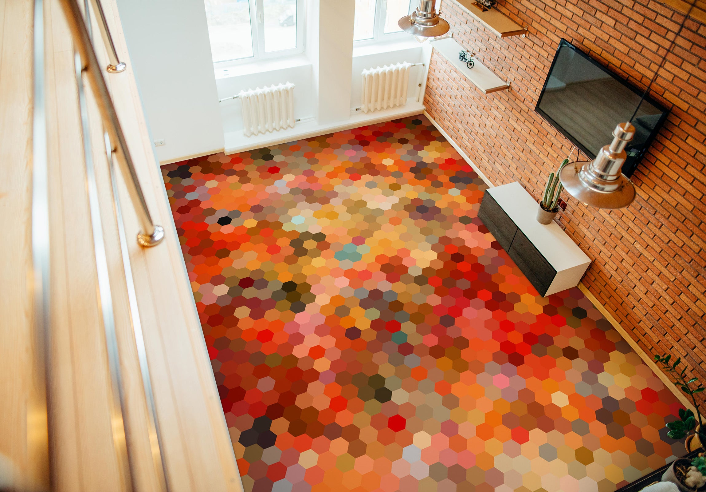 3D Rich Color Mosaic 531 Floor Mural Wallpaper Murals Rug & Mat Print Epoxy waterproof bath floor