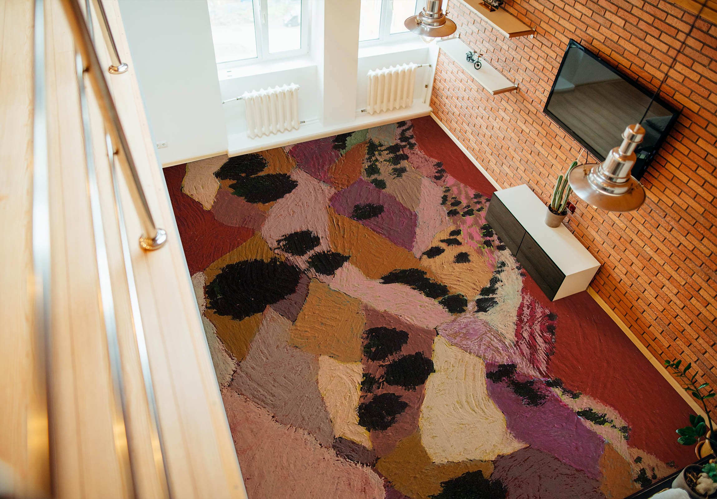 3D Pigment Block Trees 9920 Allan P. Friedlander Floor Mural Wallpaper Murals Self-Adhesive Removable Print Epoxy