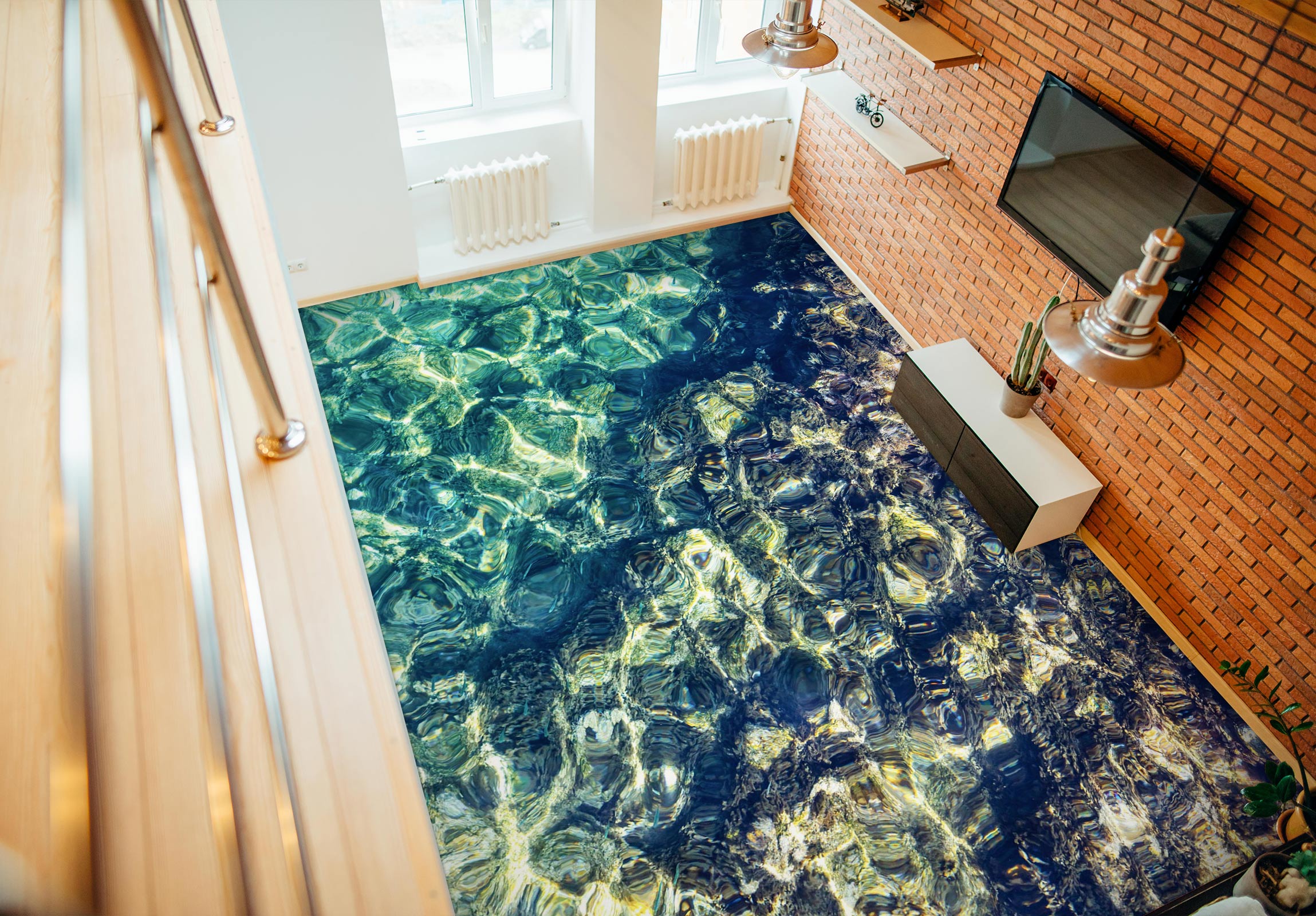 3D Secret Water Pattern 430 Floor Mural Wallpaper Murals Rug & Mat Print Epoxy waterproof bath floor