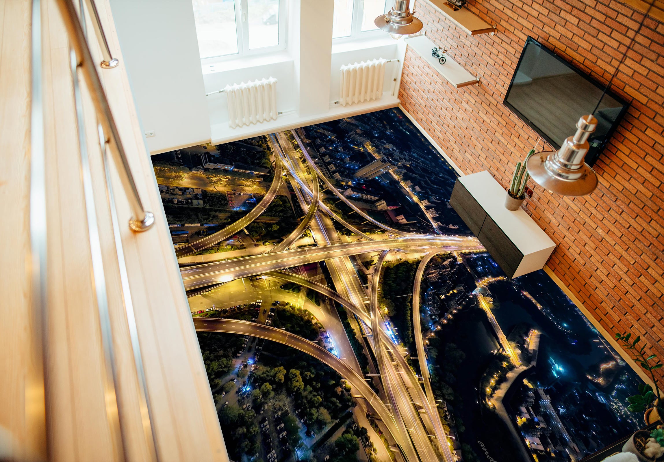 3D Staggered City Roads 642 Floor Mural Wallpaper Murals Rug & Mat Print Epoxy waterproof bath floor