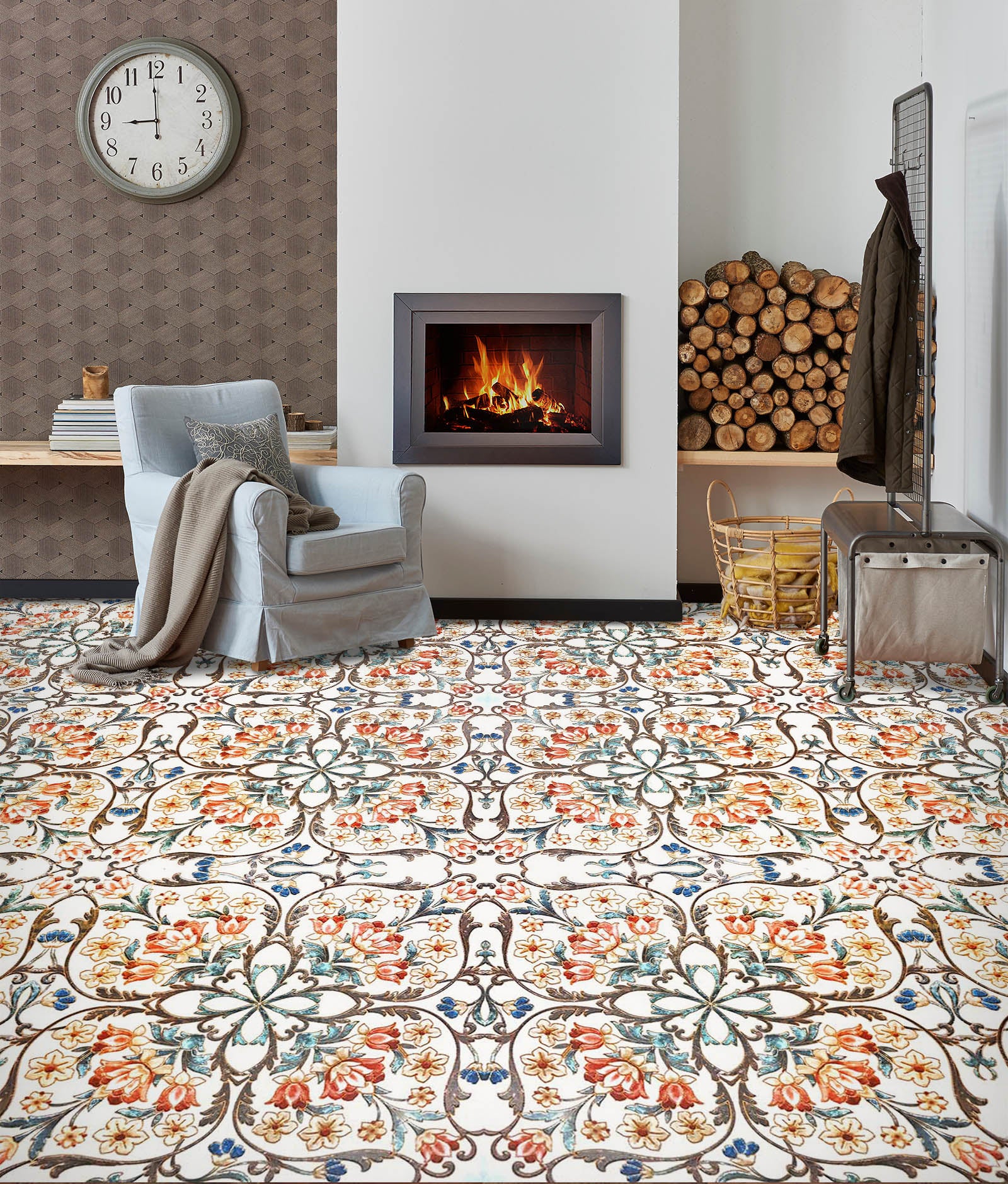 3D Exquisite Pattern 766 Floor Mural Wallpaper Murals Rug & Mat Print Epoxy waterproof bath floor