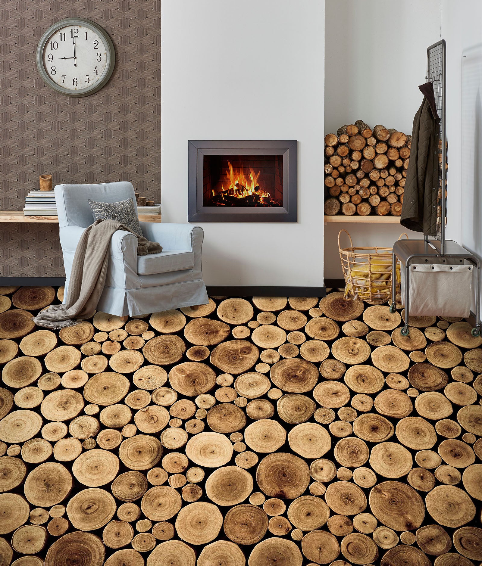 3D Tree Stump 535 Floor Mural Wallpaper Murals Rug & Mat Print Epoxy waterproof bath floor