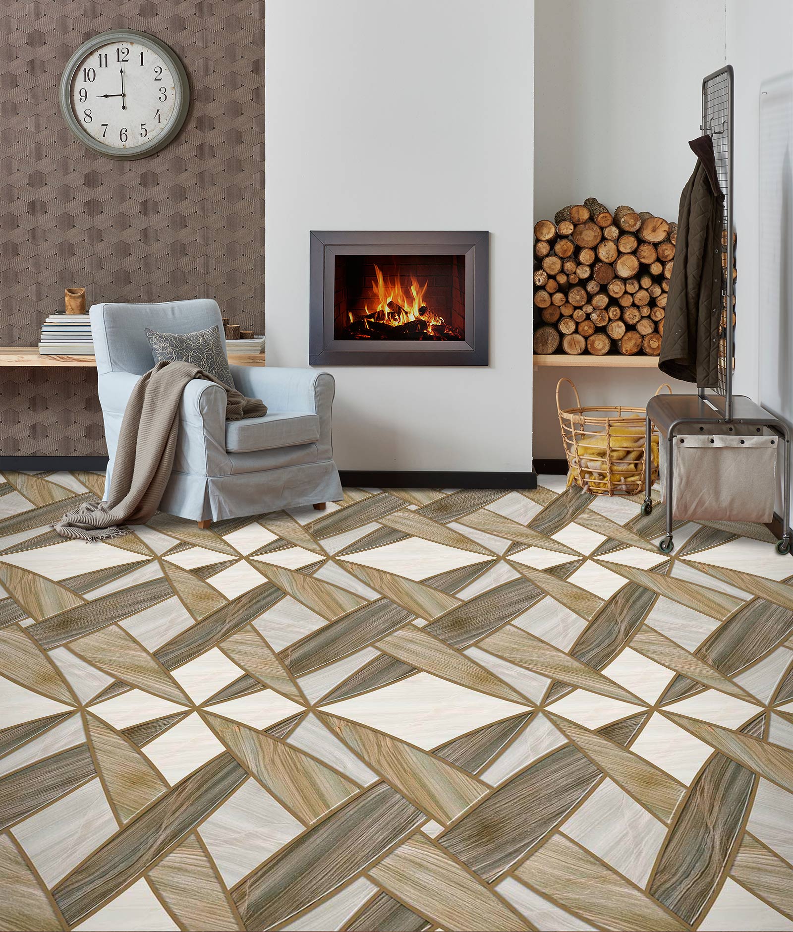 3D Elegant Interlaced Art 653 Floor Mural Wallpaper Murals Rug & Mat Print Epoxy waterproof bath floor