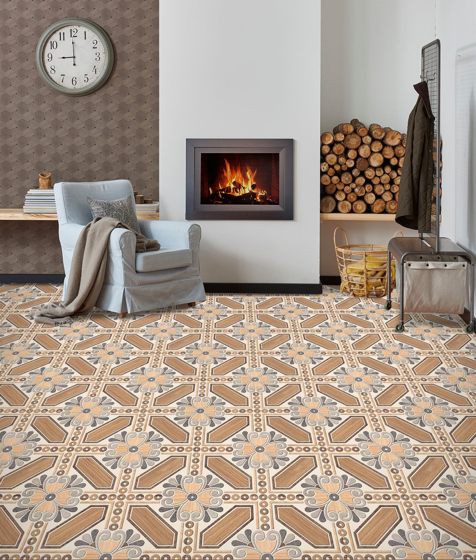 3D Elegant Pattern Style 459 Floor Mural Wallpaper Murals Rug & Mat Print Epoxy waterproof bath floor