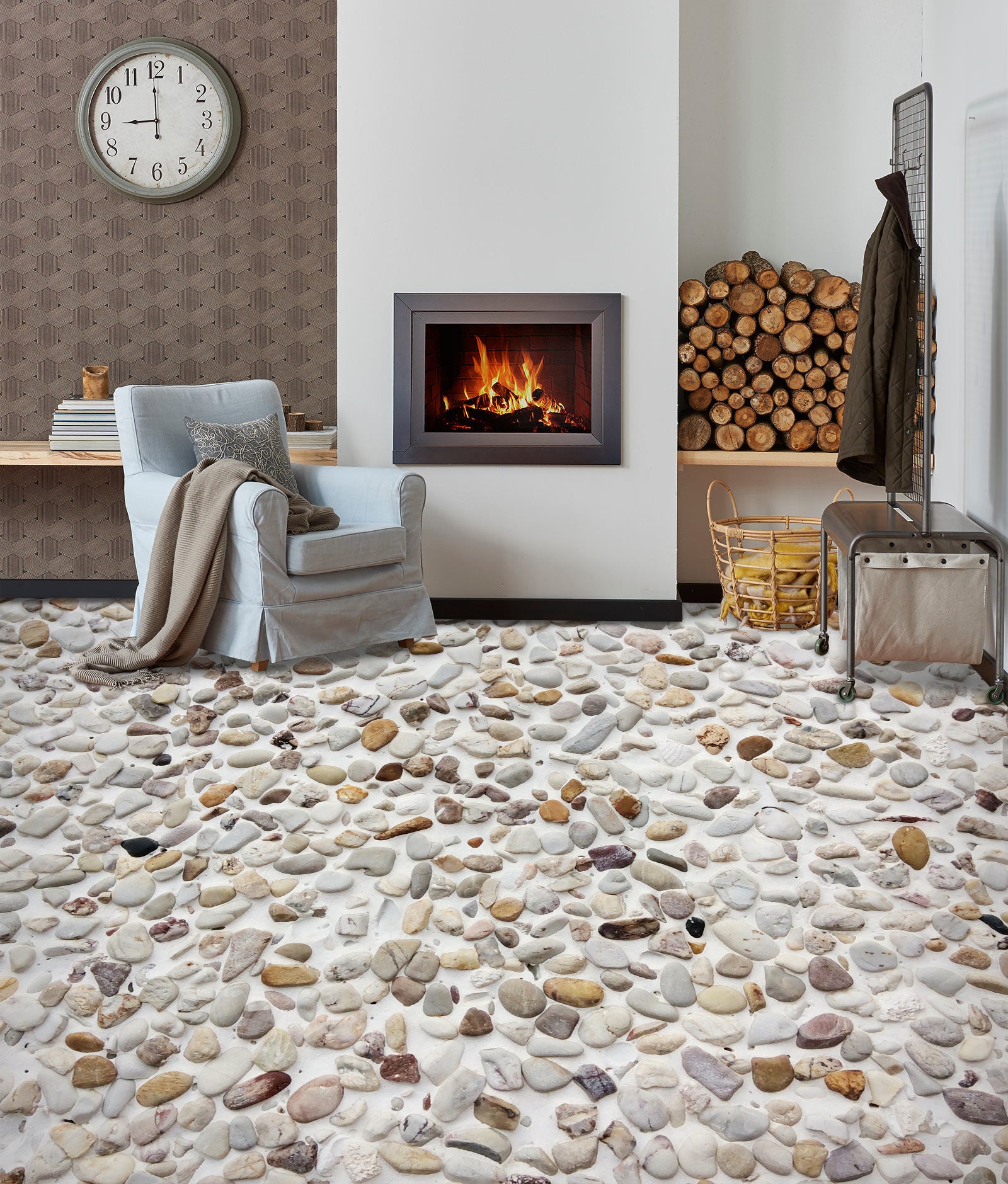 3D Small Stone Style 627 Floor Mural Wallpaper Murals Rug & Mat Print Epoxy waterproof bath floor