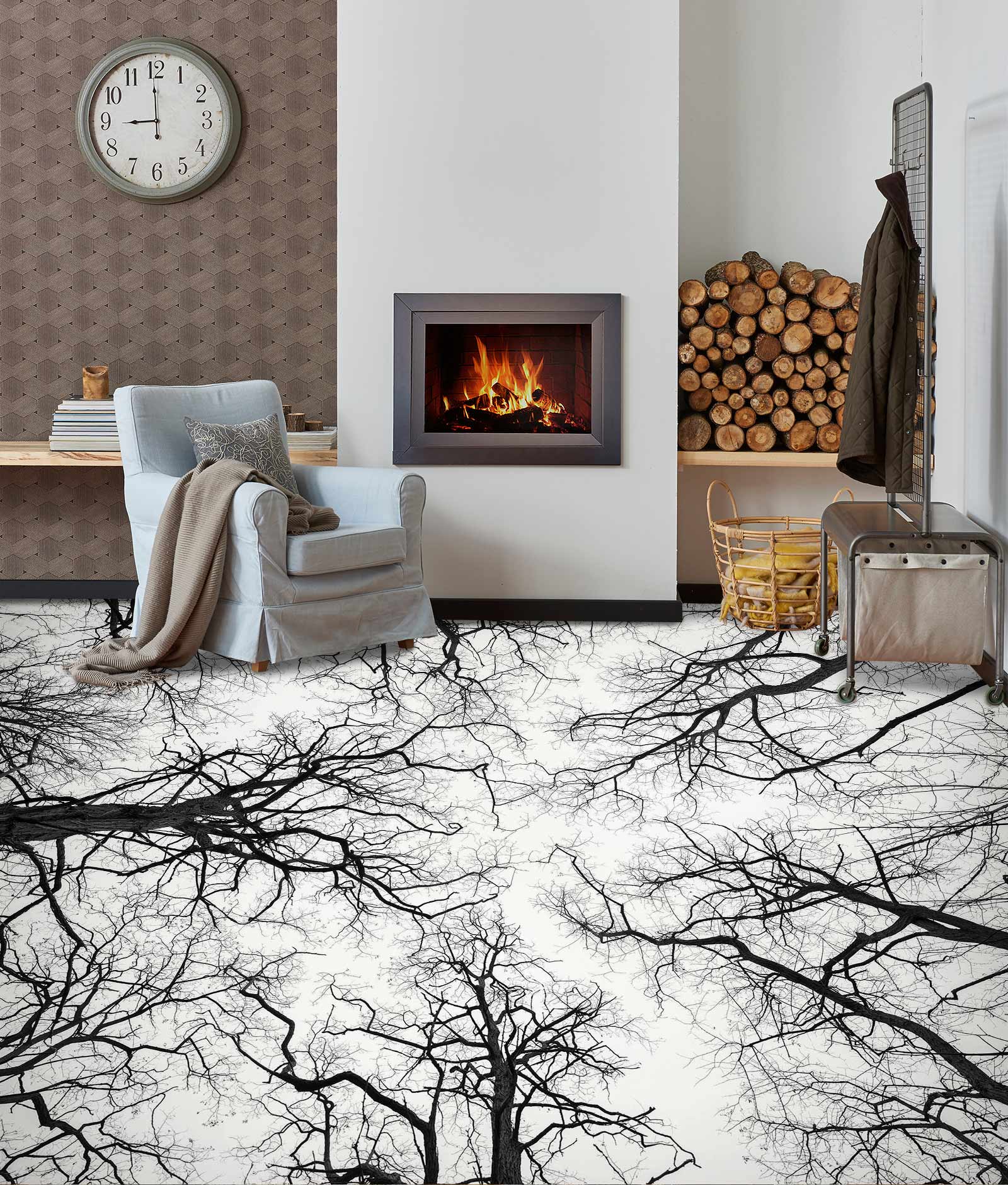 3D Trees 9855 Assaf Frank Floor Mural Wallpaper Murals Self-Adhesive Removable Print Epoxy