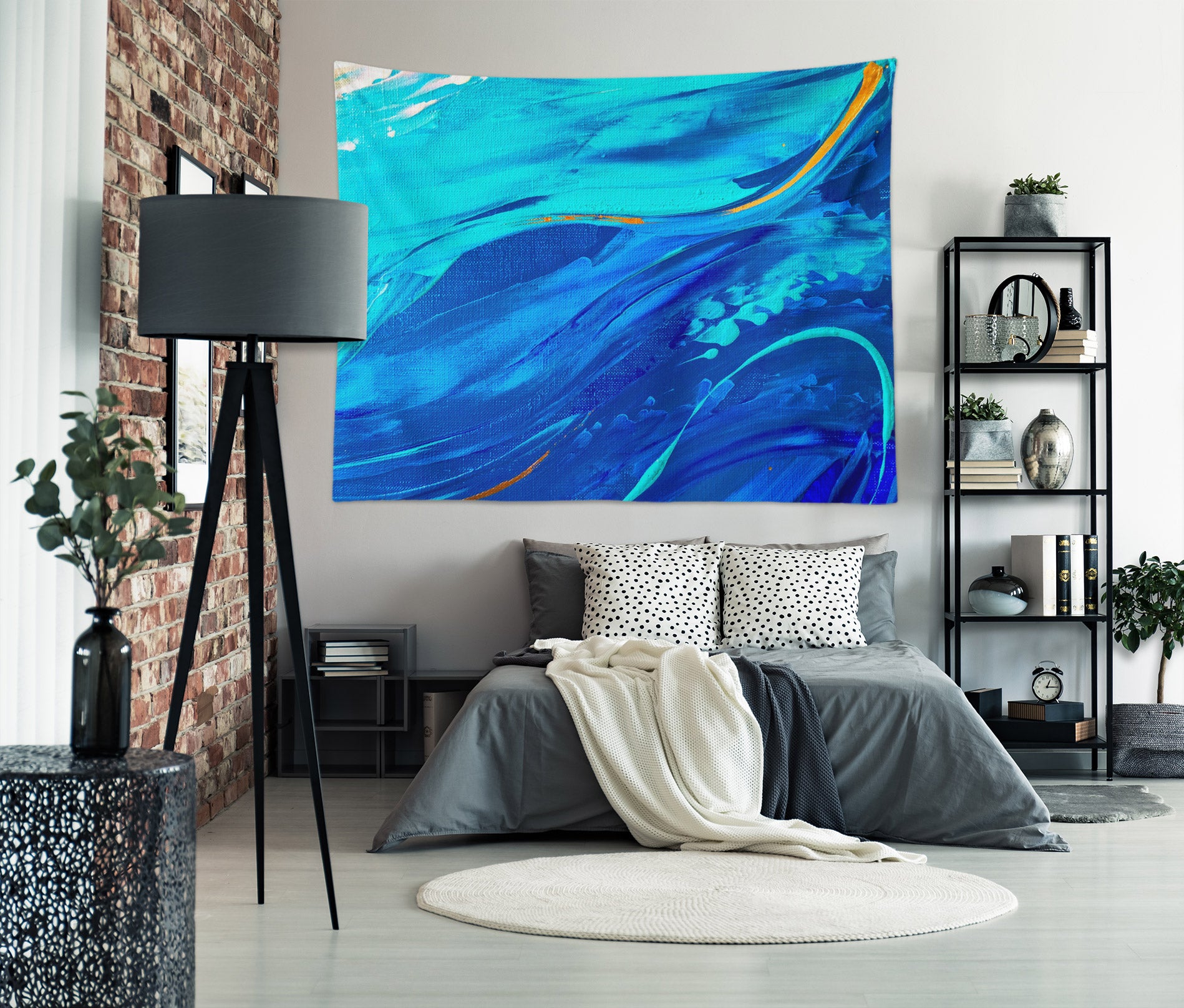 3D Blue Pattern 3303 Skromova Marina Tapestry Hanging Cloth Hang