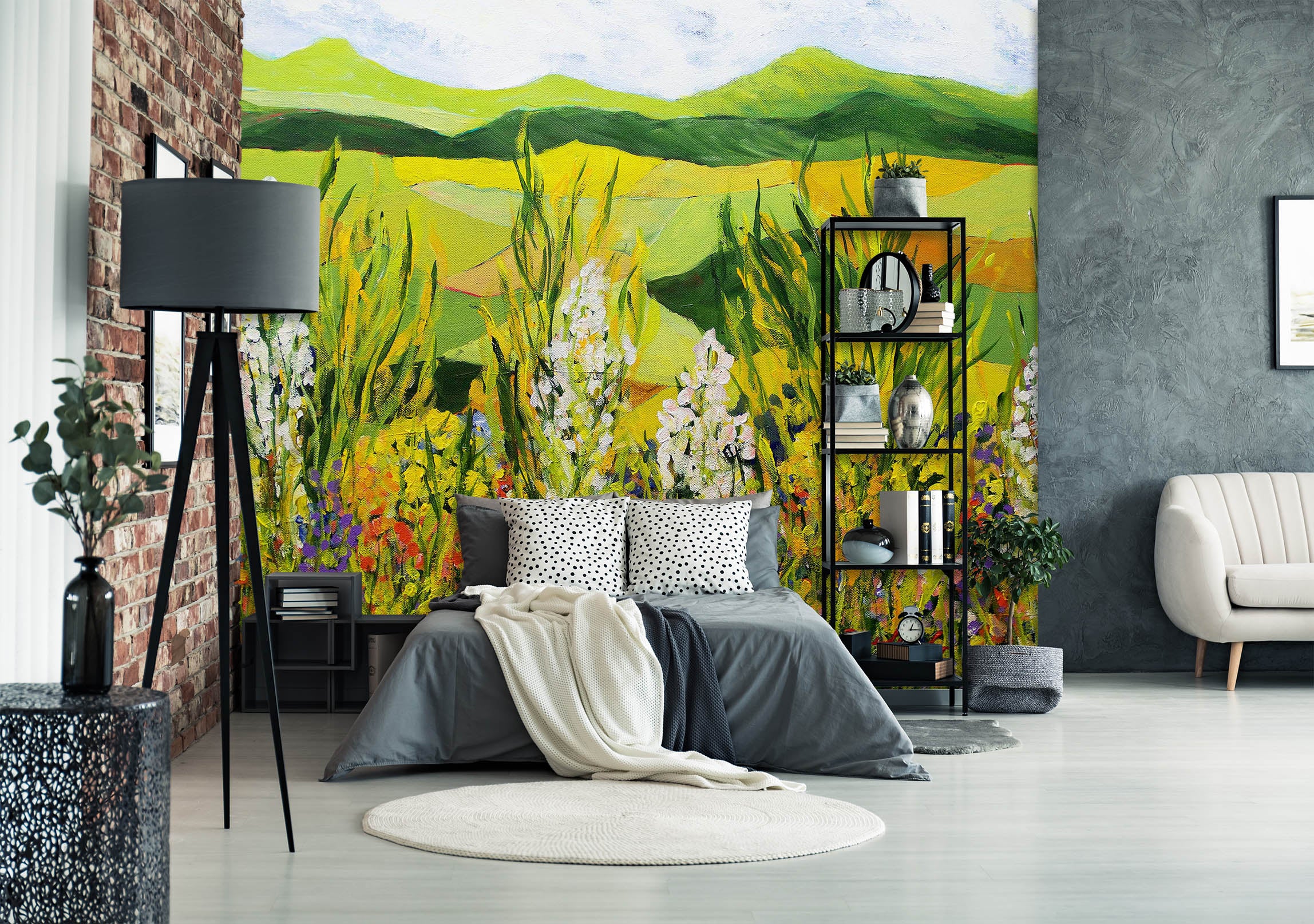 3D Colored Field 230 Allan P. Friedlander Wall Mural Wall Murals