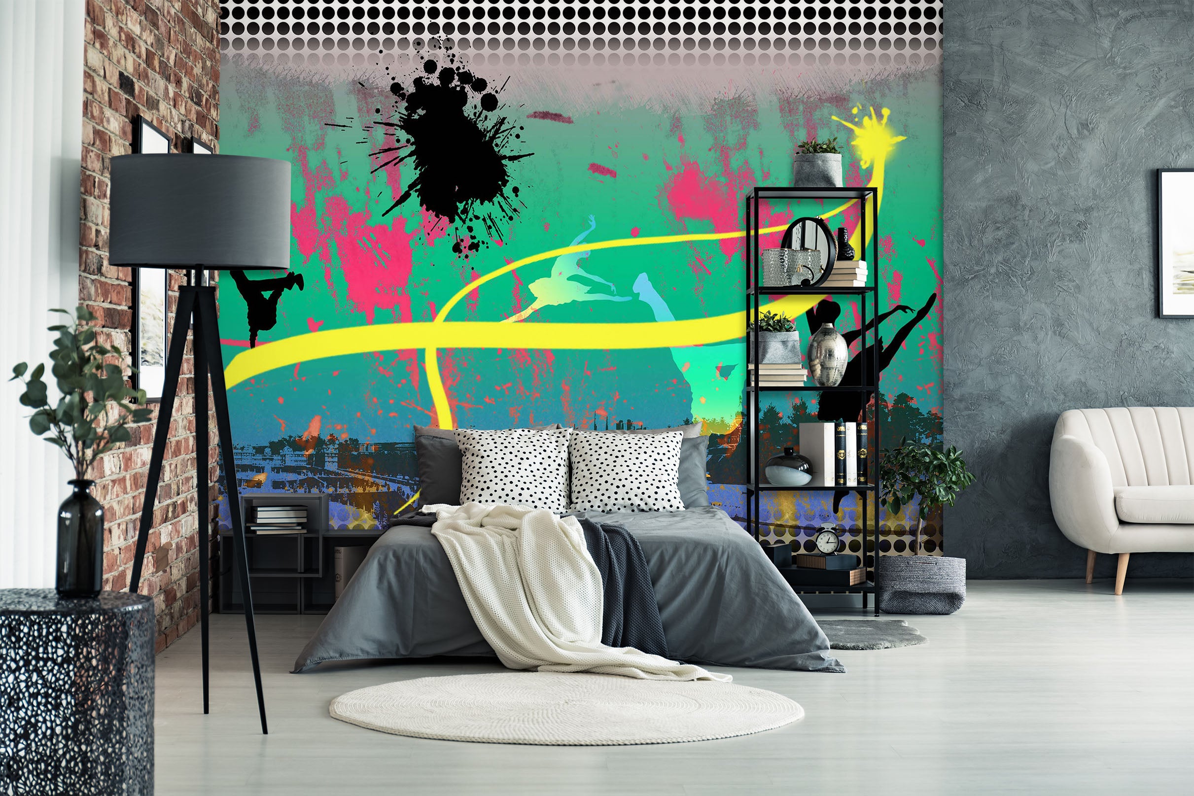 3D Graffiti Lines 1737 Wall Murals
