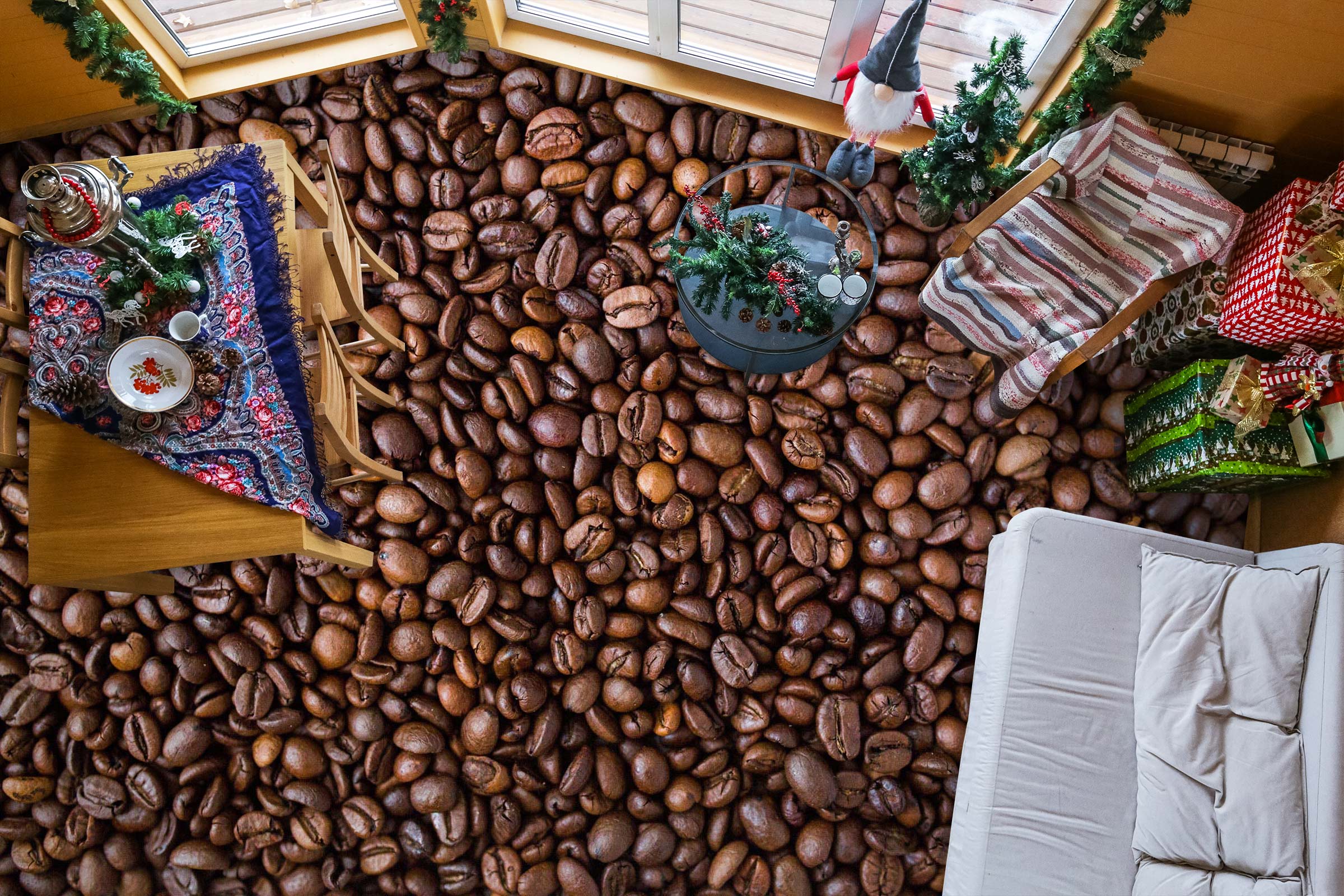 3D Dark Brown Pebbles 1316 Floor Mural Wallpaper Murals Self-Adhesive Removable Print Epoxy