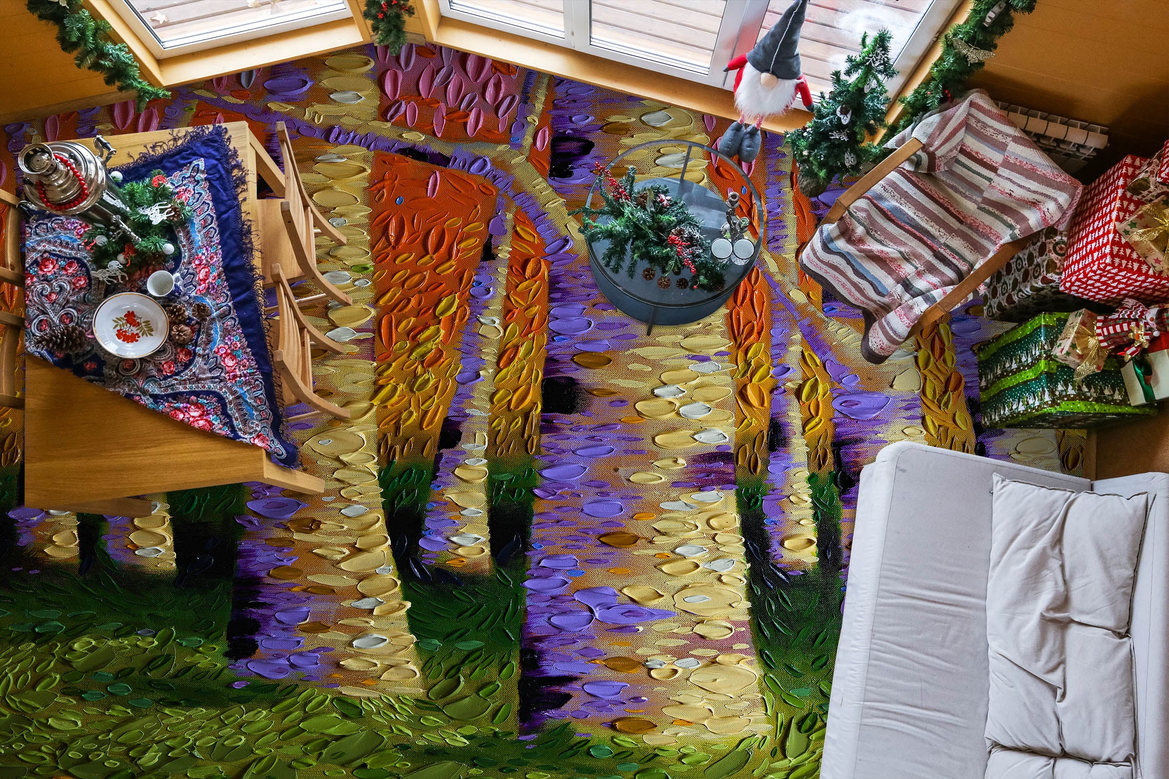 3D Tree Trunk 102166 Dena Tollefson Floor Mural Wallpaper Murals Self-Adhesive Removable Print Epoxy