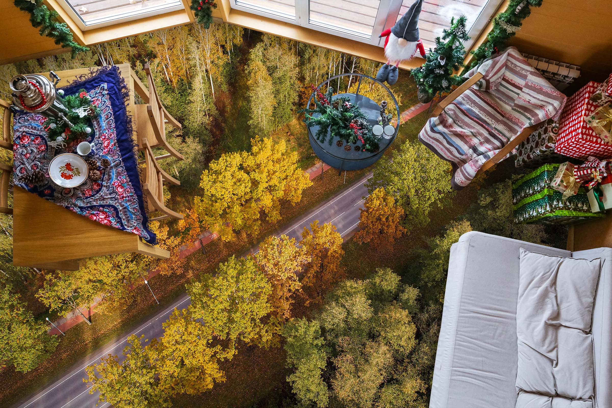 3D Straight Road 759 Floor Mural