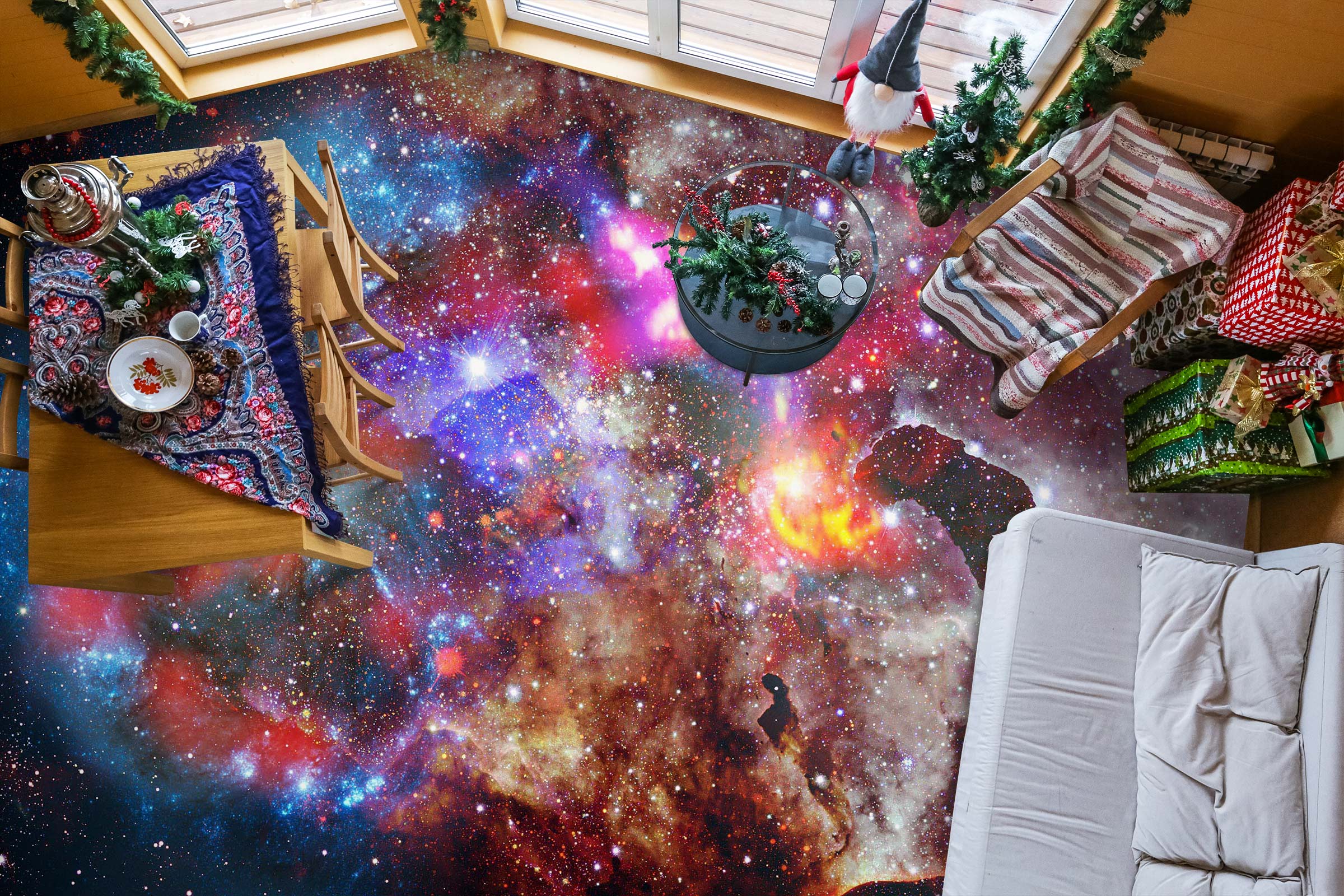 3D Colored Fascinating Universe 419 Floor Mural Wallpaper Murals Rug & Mat Print Epoxy waterproof bath floor
