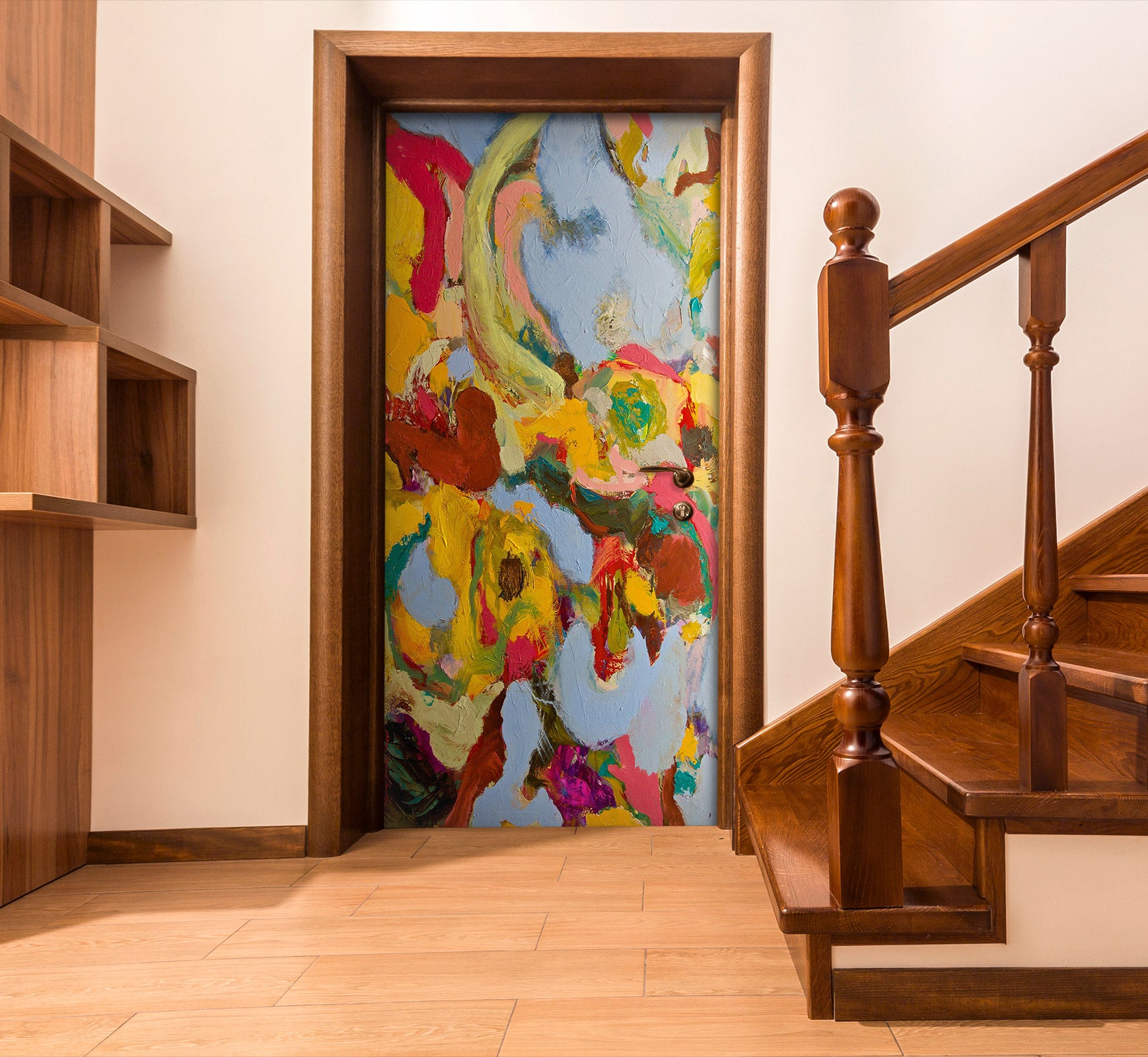 3D Colorful Oil Painting Pattern 93104 Allan P. Friedlander Door Mural