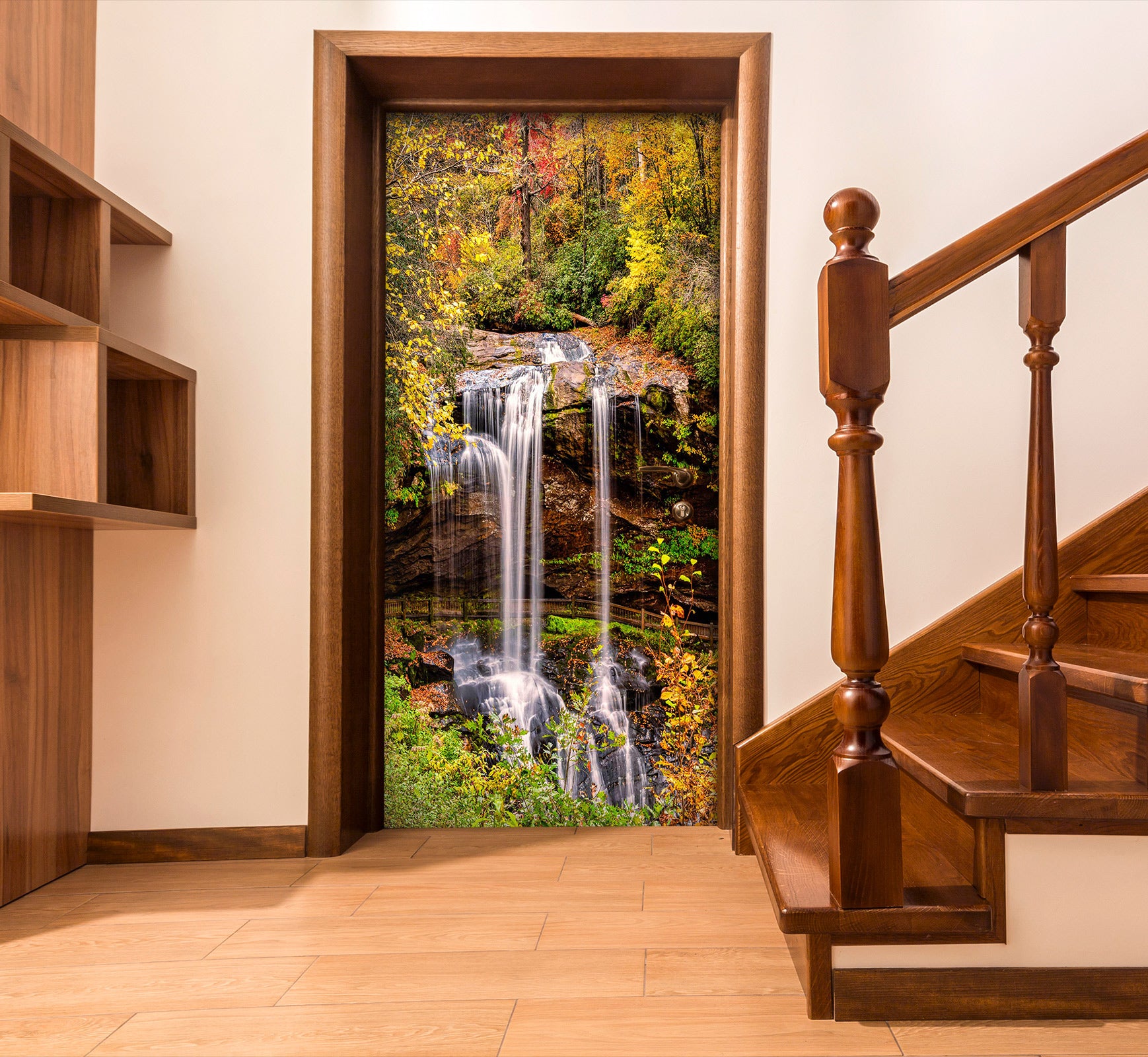 3D Stone Waterfall 10835 Beth Sheridan Door Mural