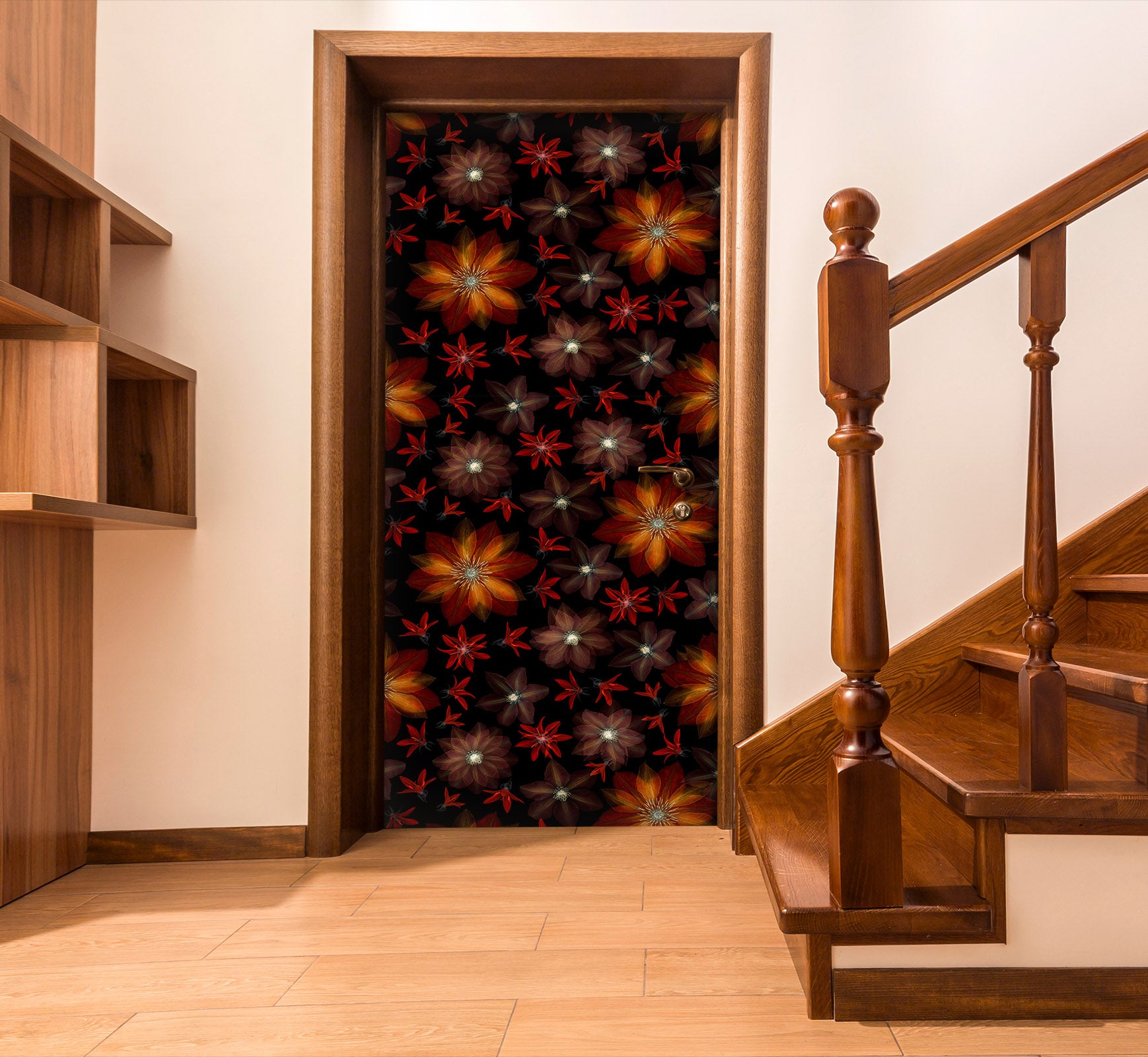 3D Flower Pattern 10265 Assaf Frank Door Mural