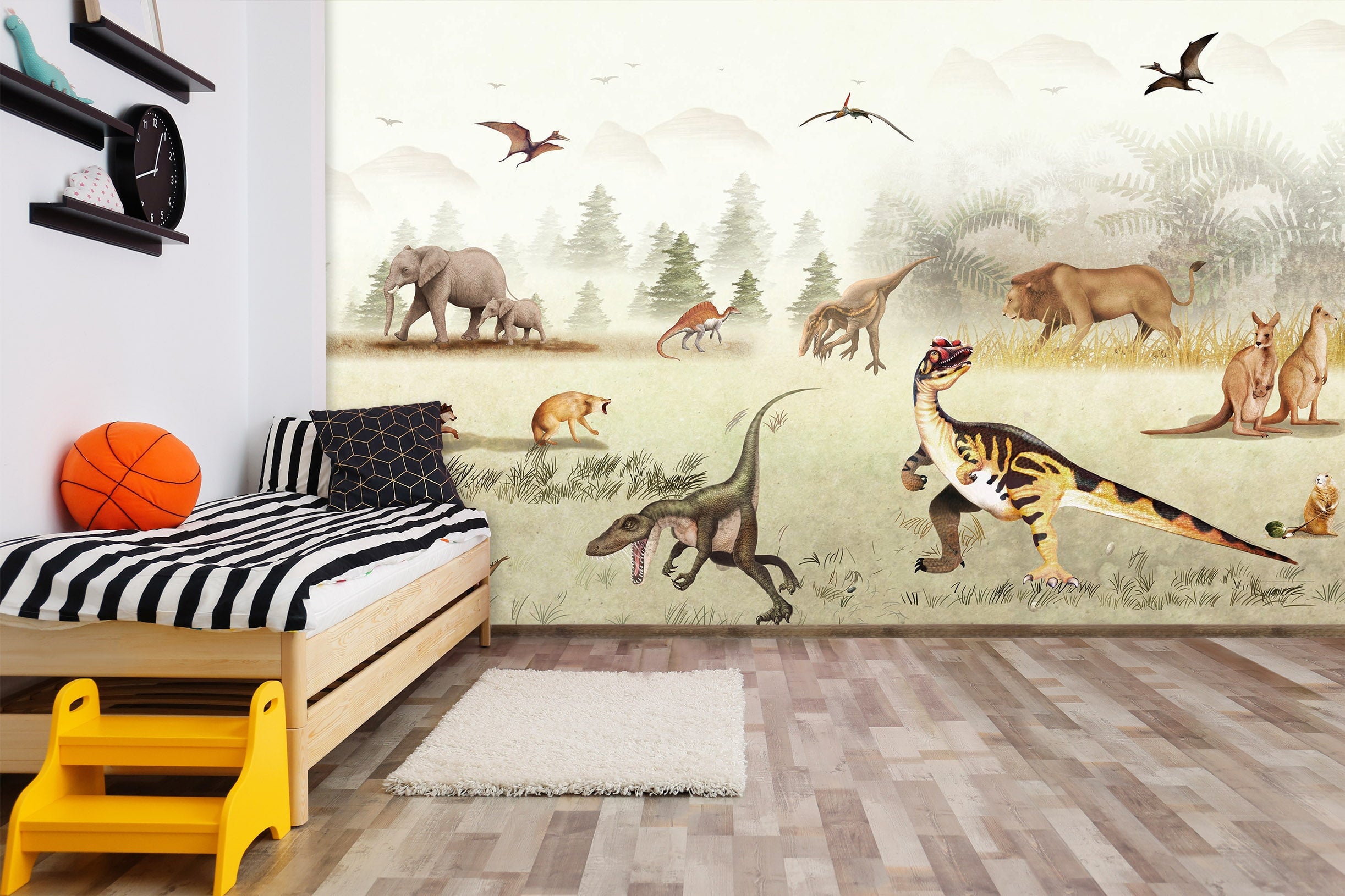 3D Fierce Dinosaur 021 Wall Murals Wallpaper AJ Wallpaper 2