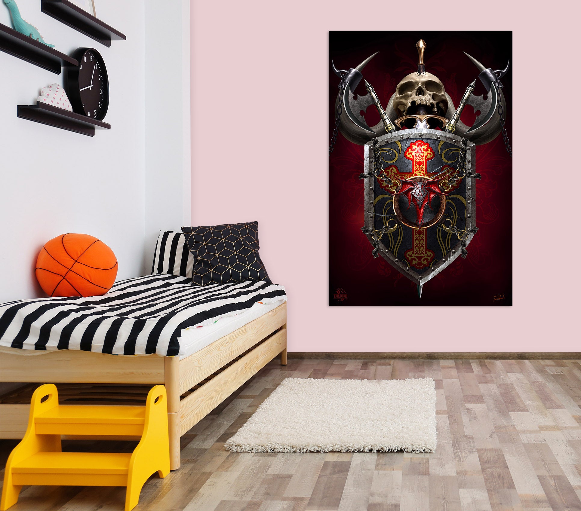 3D Metal Armor Skeleton 5133 Tom Wood Wall Sticker
