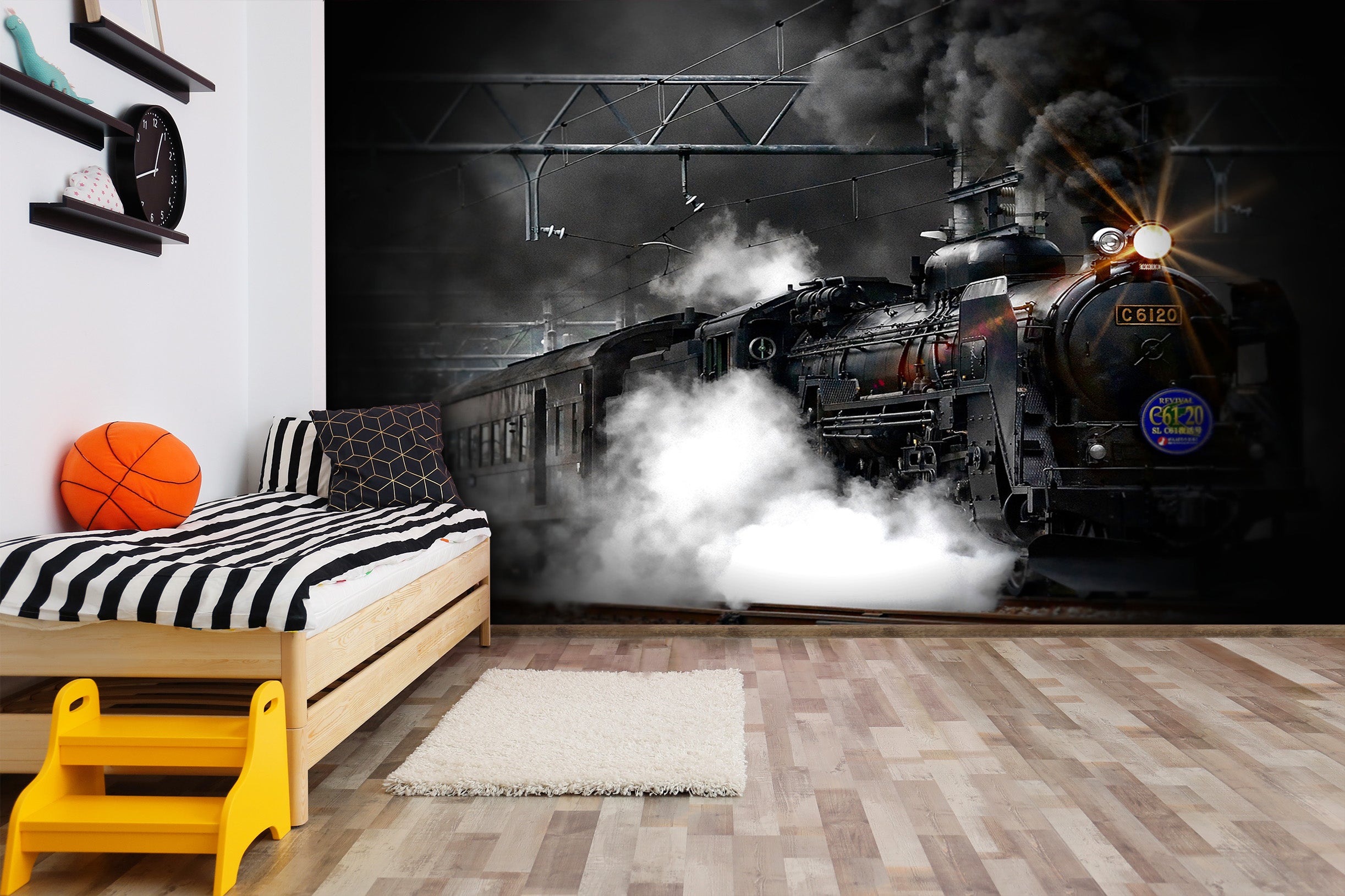 3D Night Train Lights 044 Vehicle Wall Murals