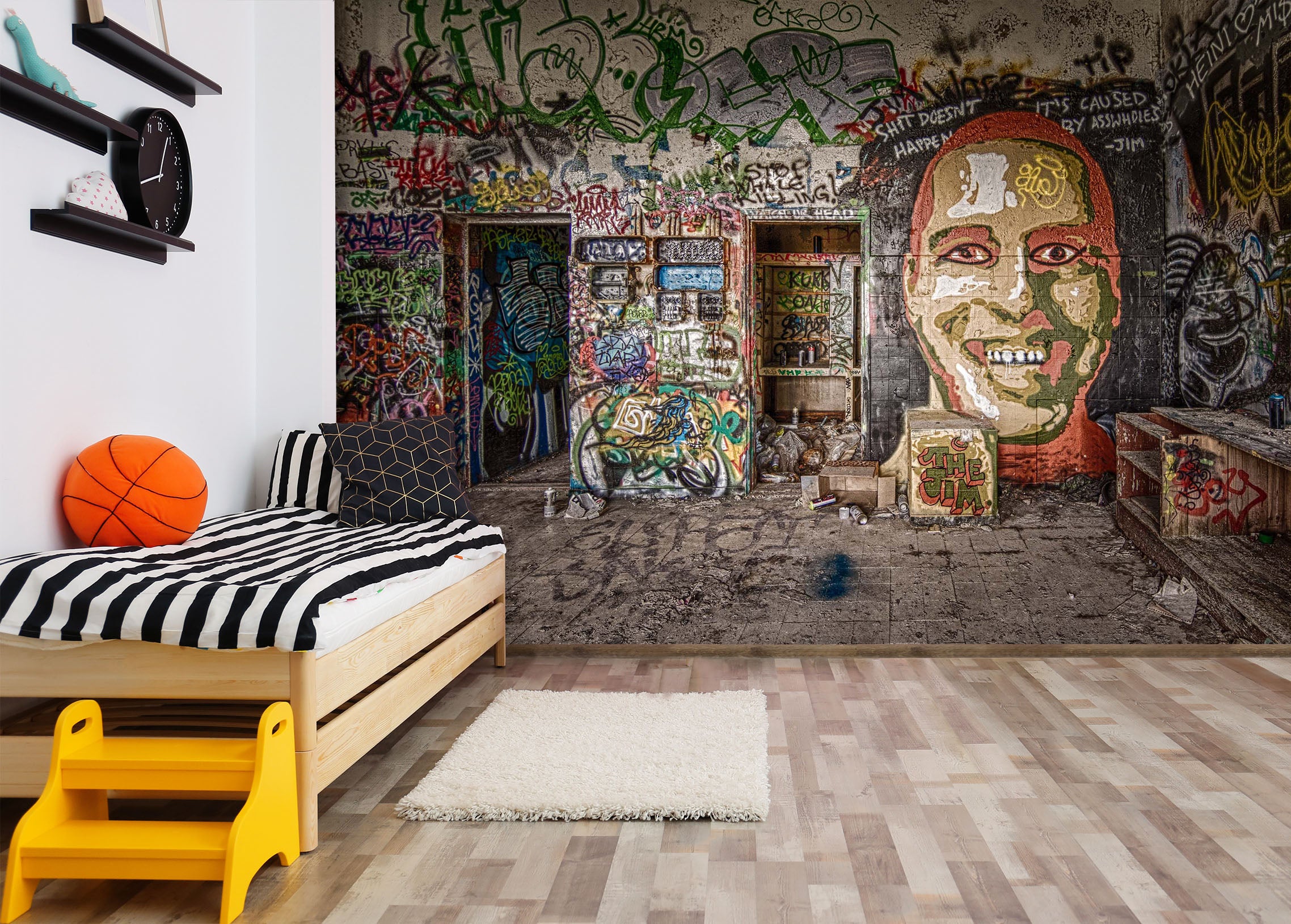 3D Painted Head 2086 Wall Murals