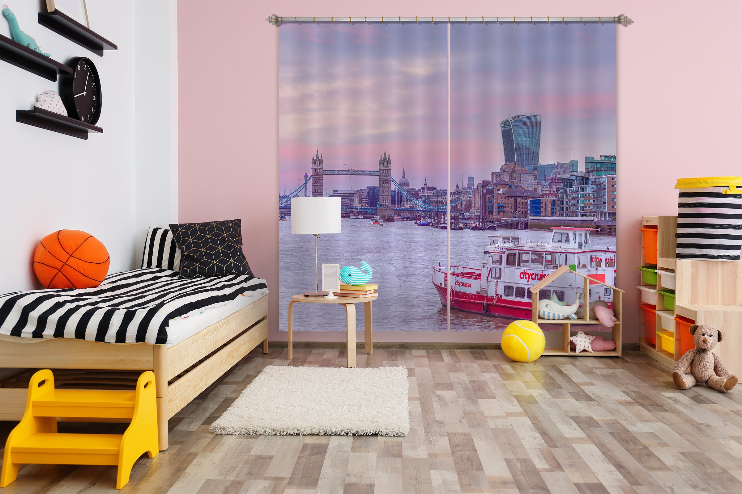 3D Sea Ship 6602 Assaf Frank Curtain Curtains Drapes