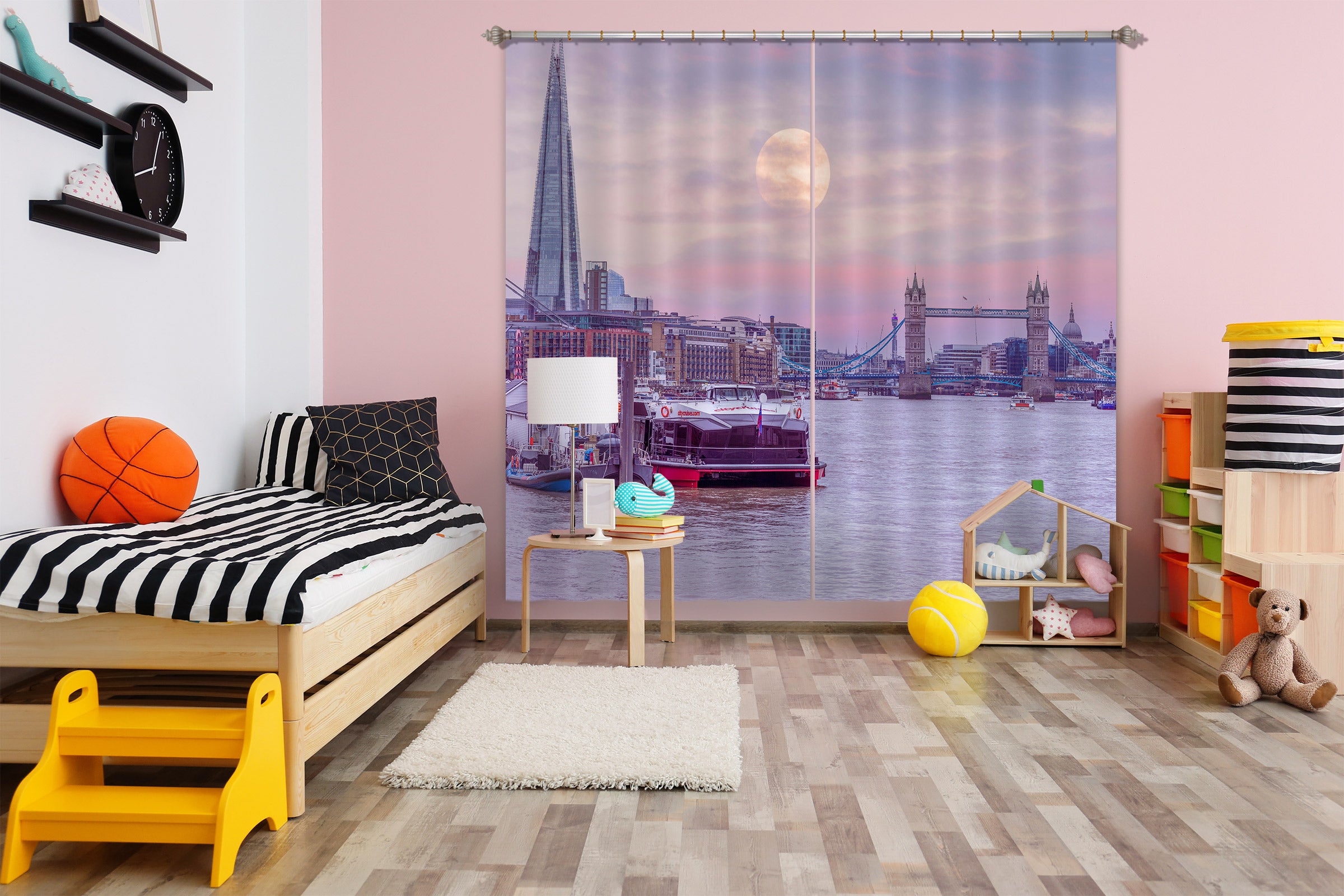 3D Sea Bridge 6560 Assaf Frank Curtain Curtains Drapes