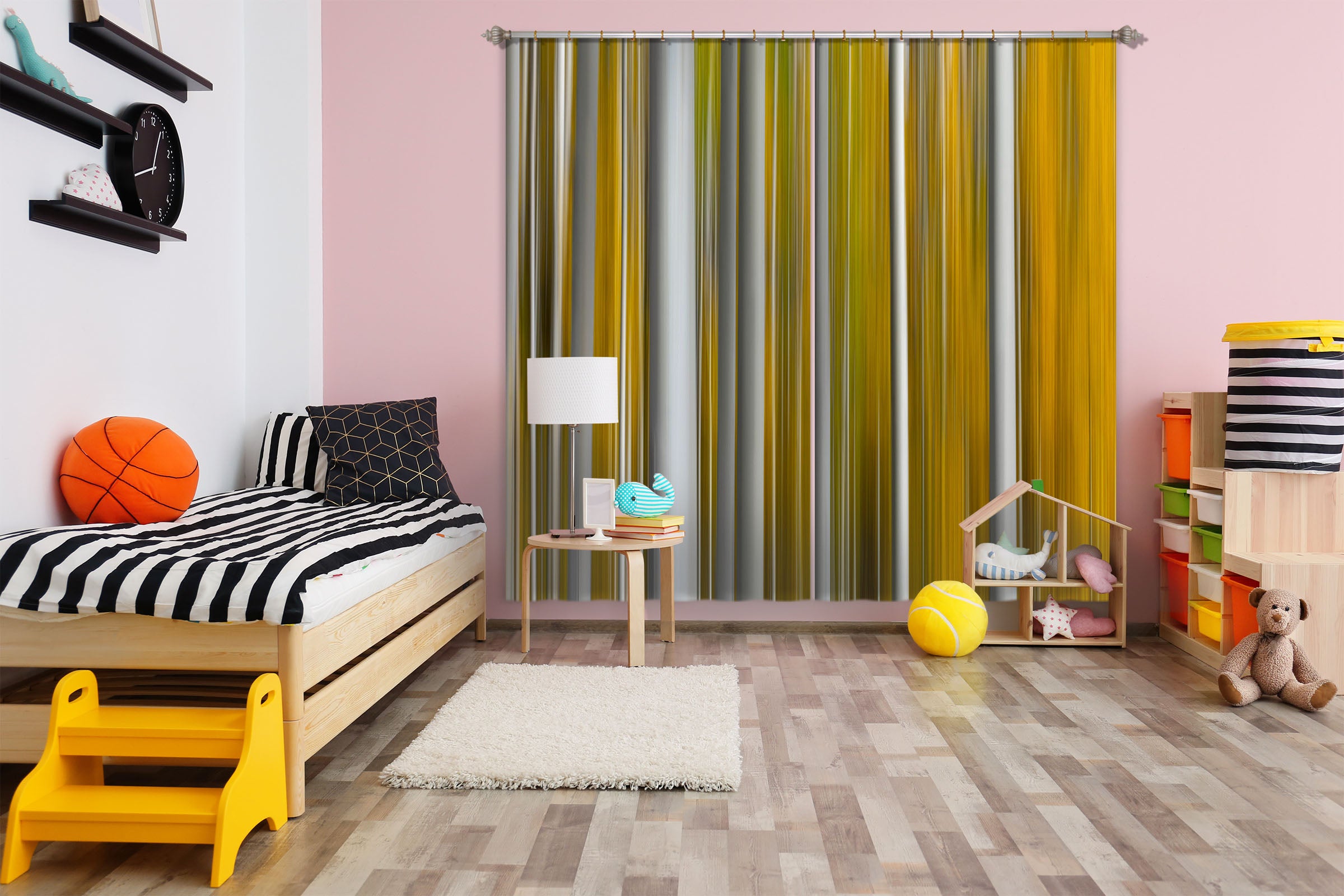 3D Colored Lines 147 Marco Carmassi Curtain Curtains Drapes