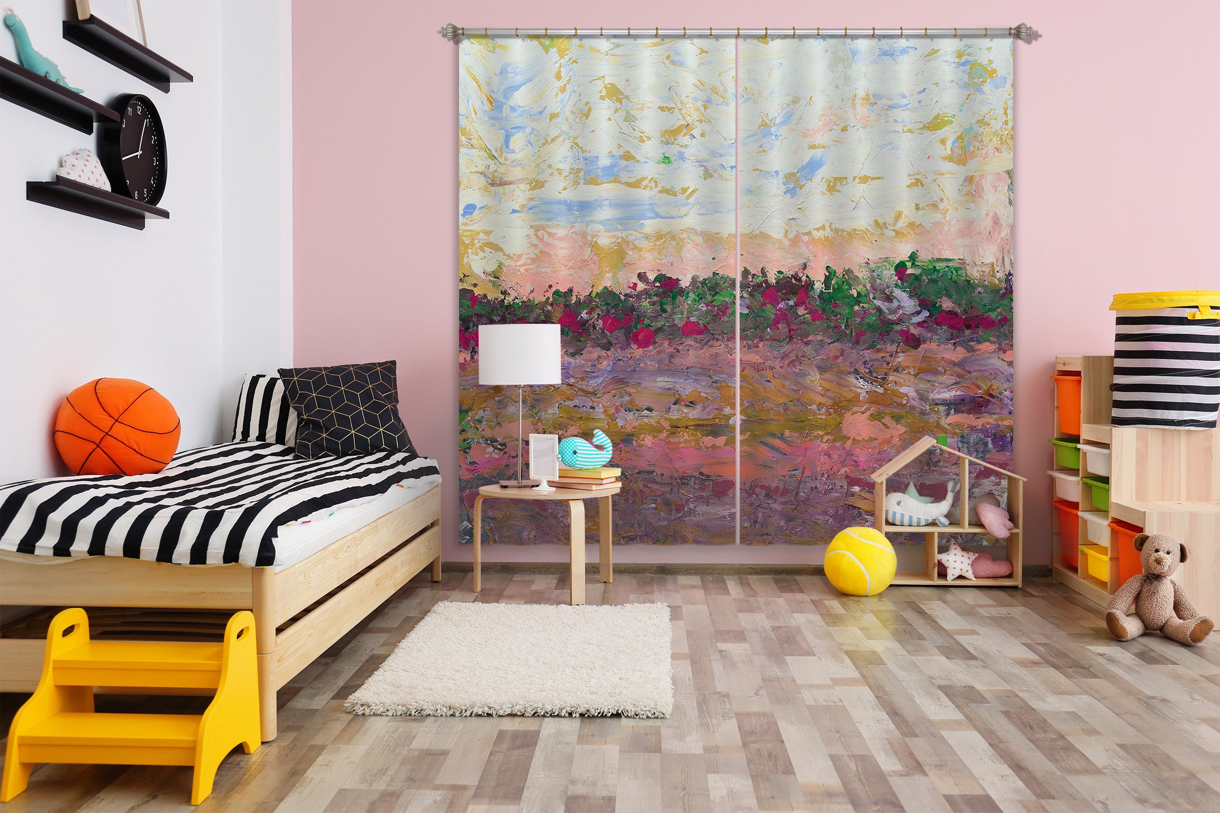 3D Summer Sunset 272 Allan P. Friedlander Curtain Curtains Drapes