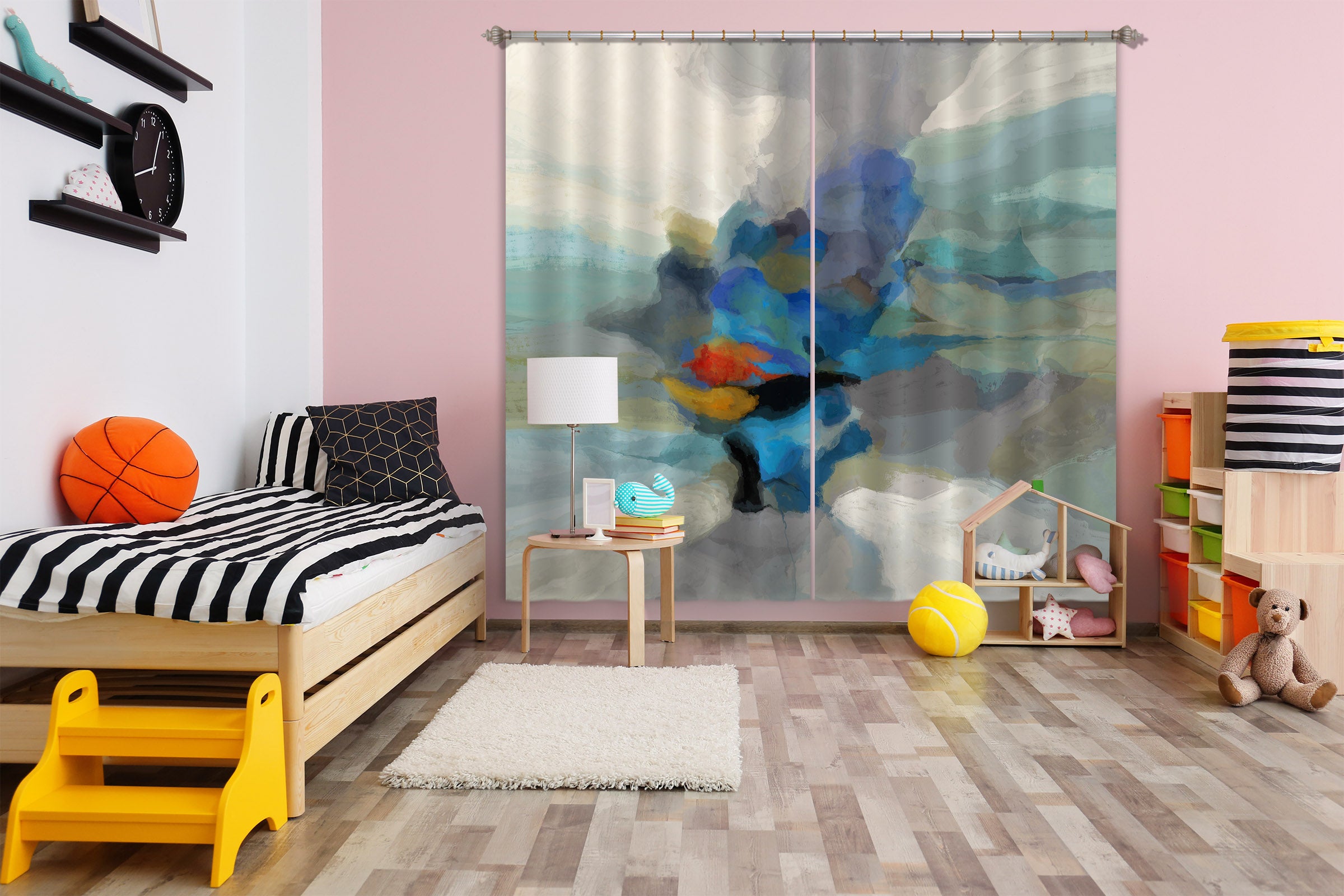 3D Color Ink 044 Michael Tienhaara Curtain Curtains Drapes