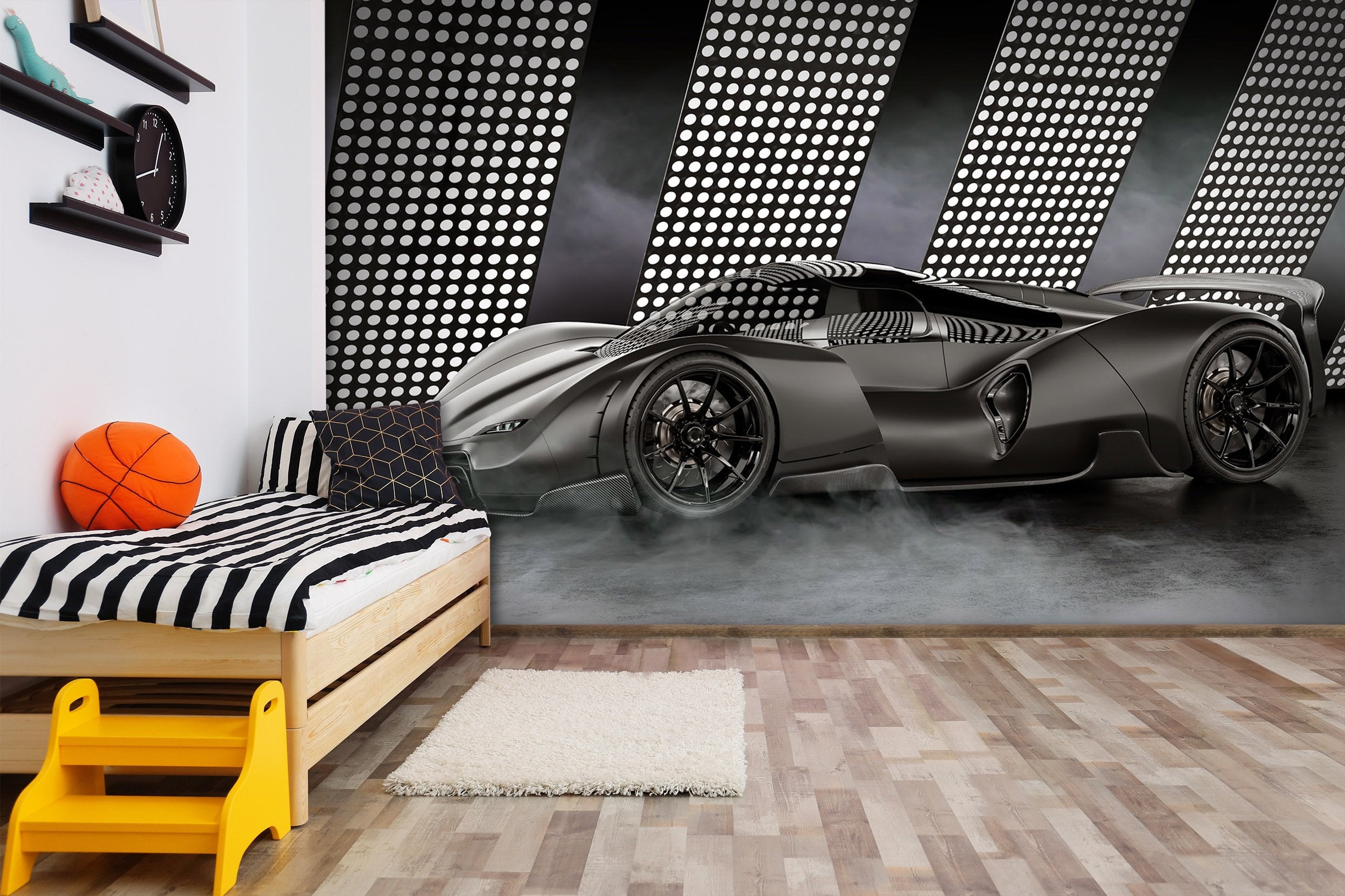 3D Black Car 959 Vehicle Wall Murals Wallpaper AJ Wallpaper 2