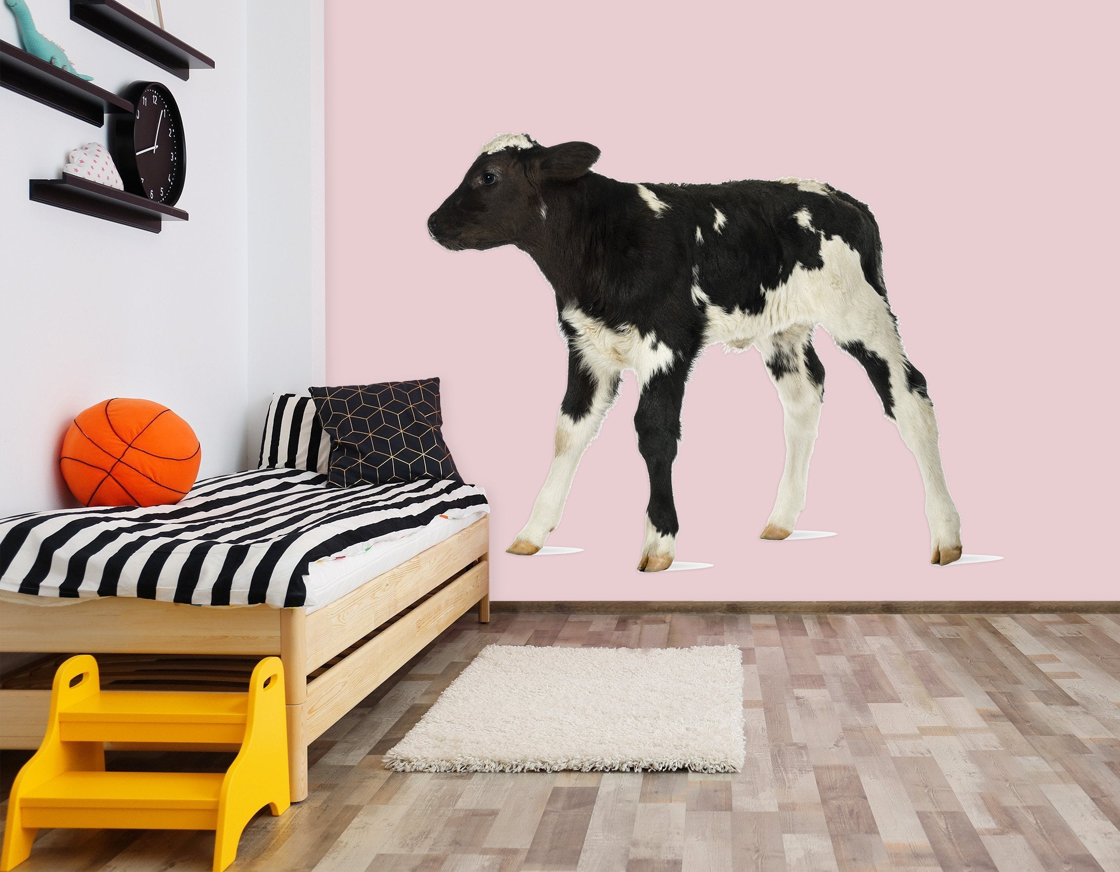 3D Black And White Sheep 010 Animals Wall Stickers Wallpaper AJ Wallpaper